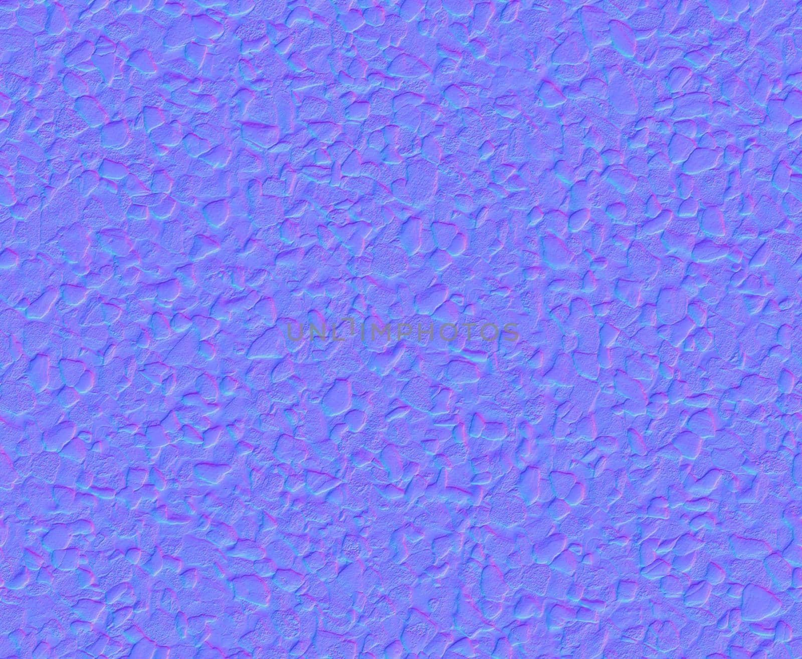 Gravel stones texture of Normal Map for Bump. Seamless surface for 3d modeling of landscape.