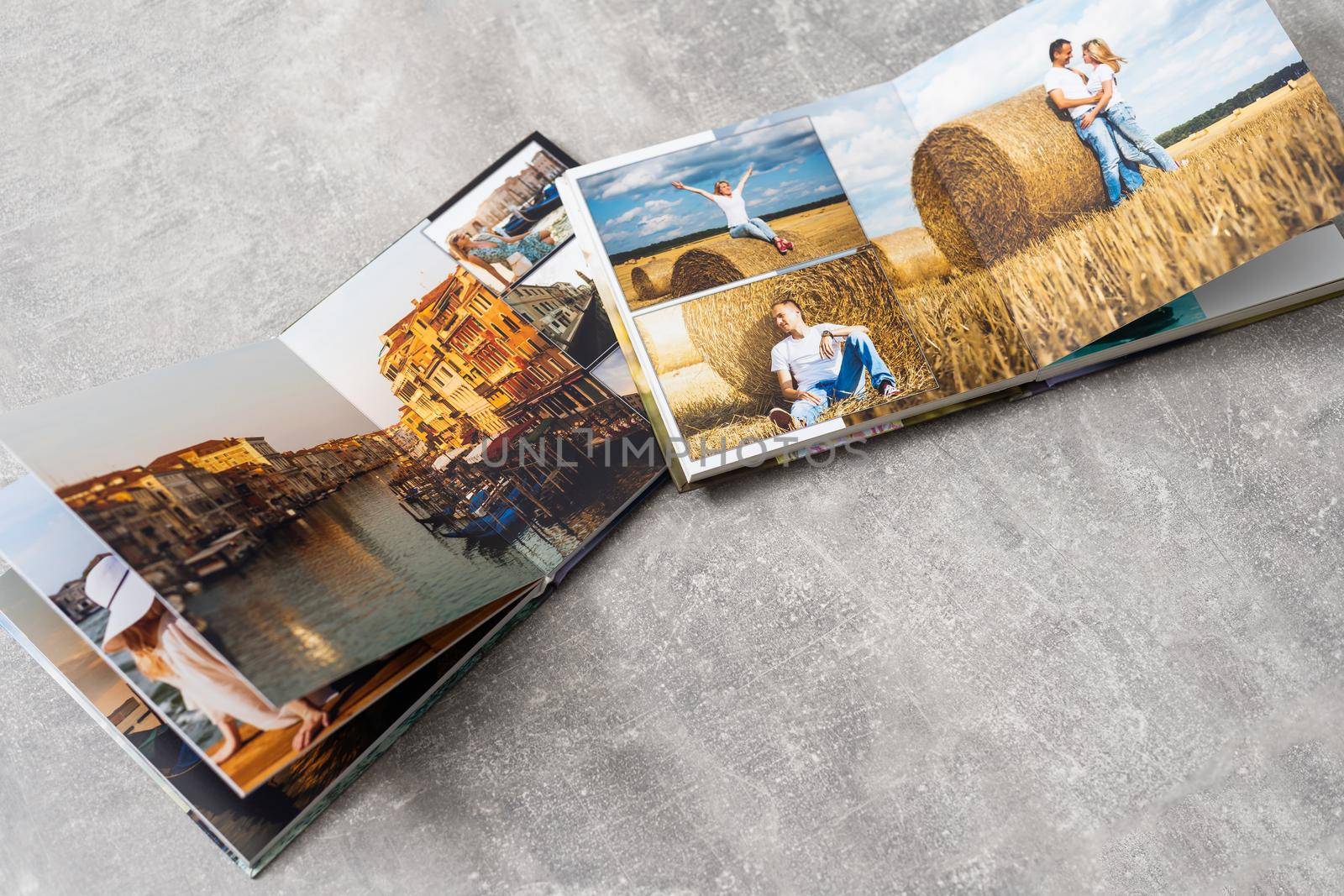 Photobook Album with Travel Photo on Table by Andelov13