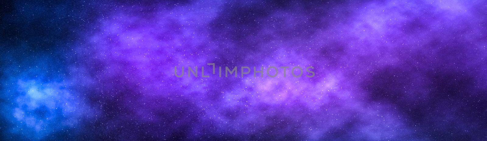 Night sky stars background, nebula clouds in cosmos by Anneleven