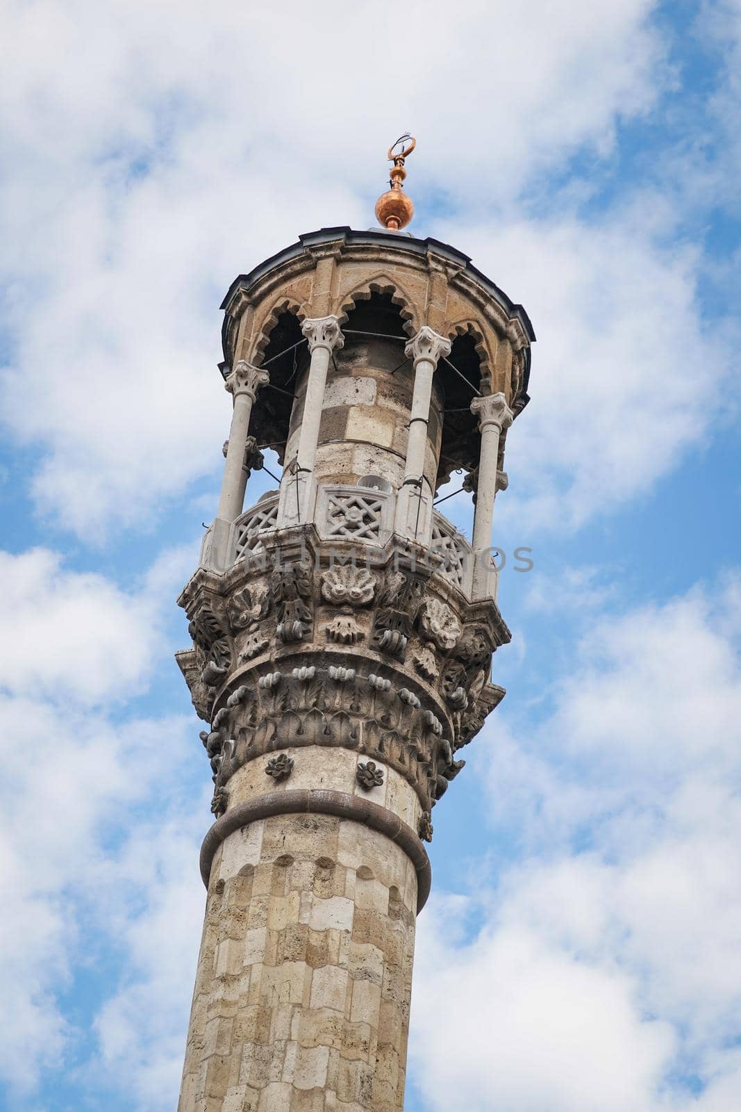 Minaret of Aziziye Mosque in Konya City, Turkiye