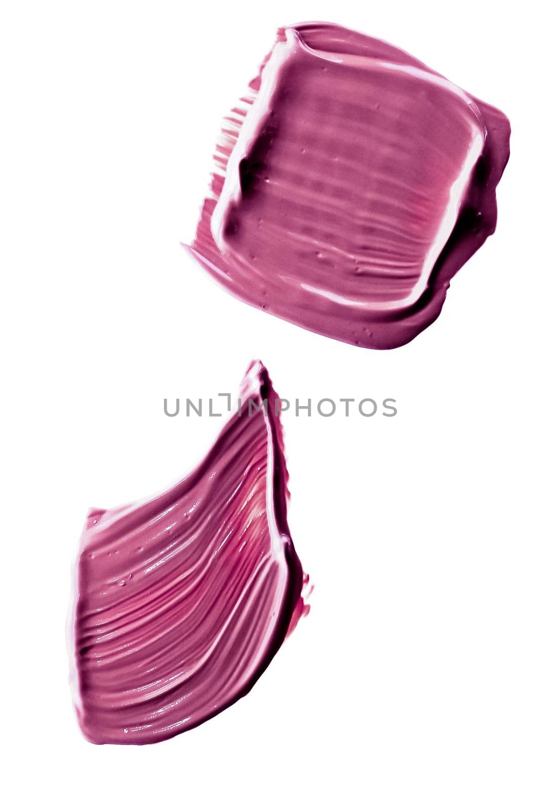 Cosmetic products, fashion and beauty concept - Lipstick smudge texture isolated on white background, art of make-up