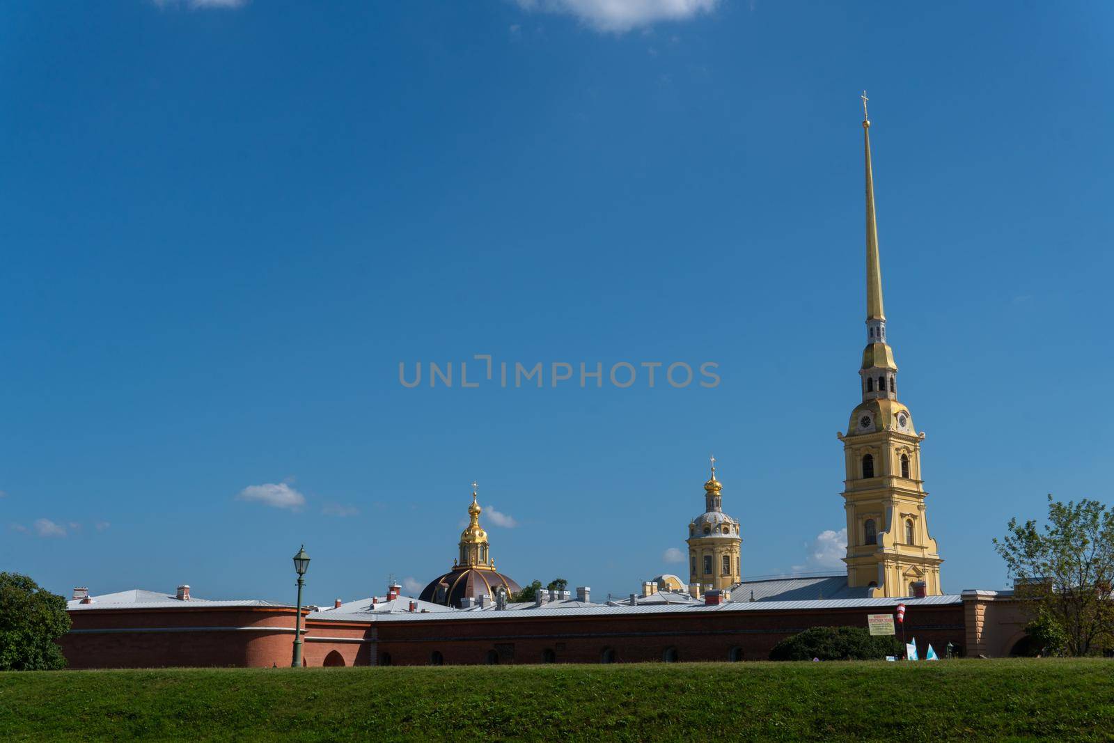 RUSSIA, PETERSBURG - AUG 20, 2022: russia cathedral peter fortress petersburg city church travel landmark, for tourism sky for st and history tower, museum view. Fort water column, by 89167702191