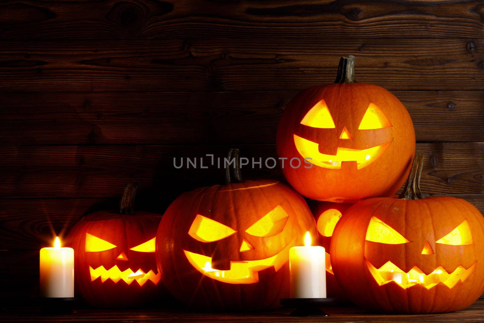 Halloween lantern pumpkins candles by Yellowj