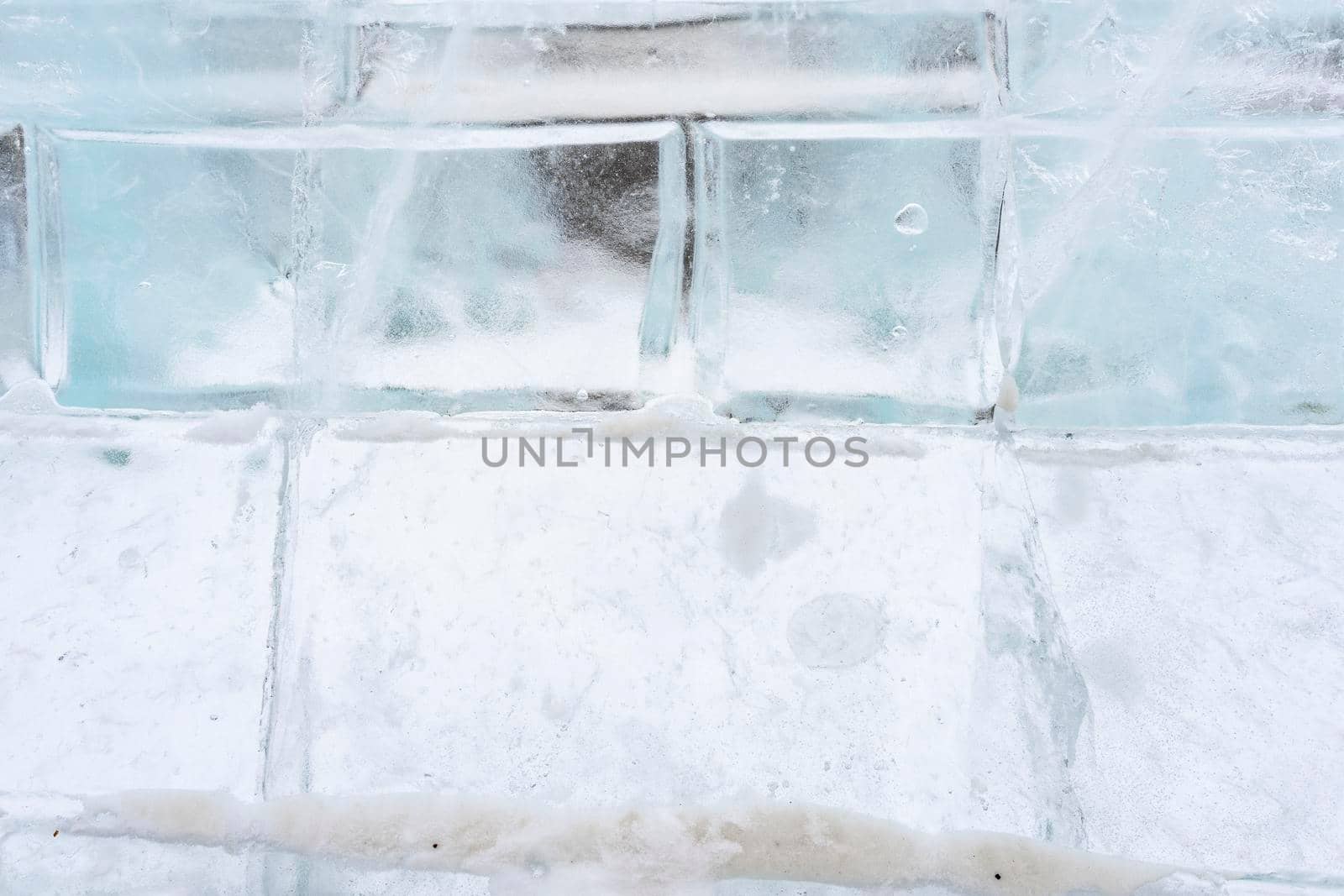 wall of the house made of ice bricks by Lena_Ogurtsova