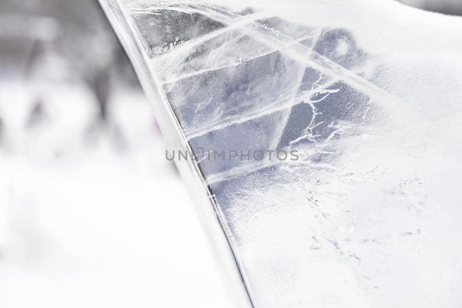 Ice texture background. Textured cold frosty surface of ice.