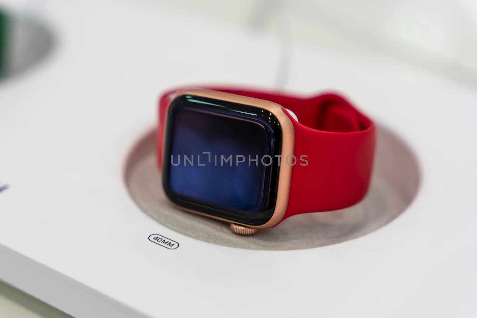 ST. PETERSBURG, RUSSIA - AUGUST 14, 2022: Close-up of an Apple Iwatch by audiznam2609