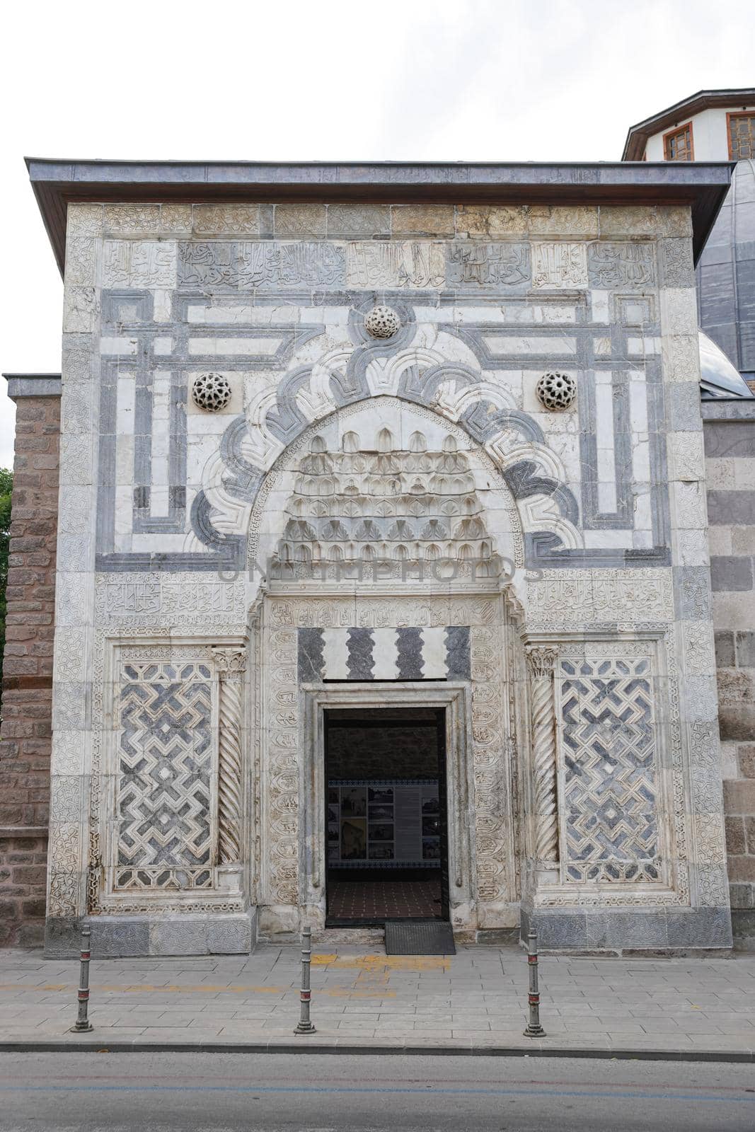 Entrance of Karatay Madrasa in Konya City, Turkiye