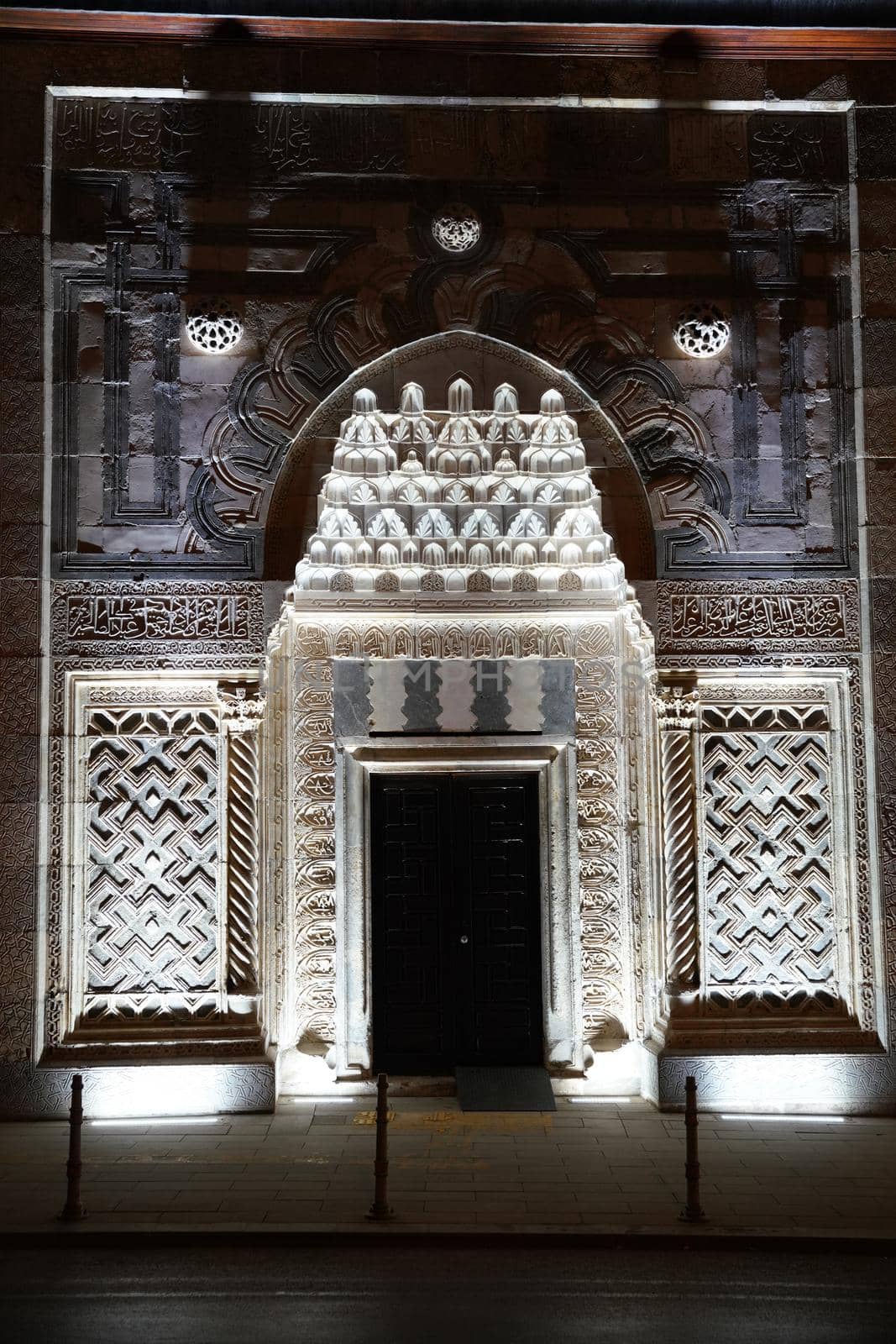 Entrance of Karatay Madrasa in Konya City, Turkiye