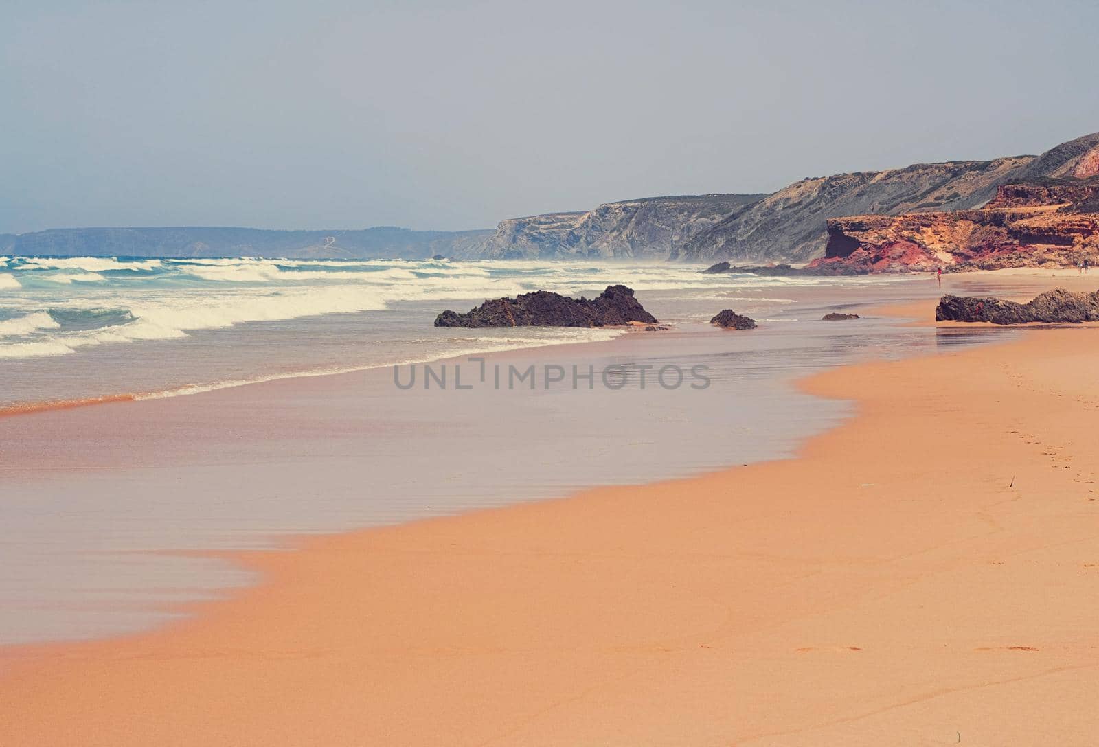 Coastal art print, holiday destination and travel concept - Atlantic ocean coast in Europe