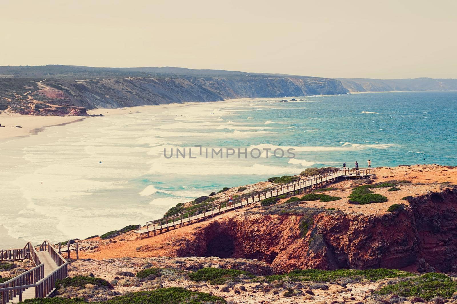 Coastal art print, holiday destination and travel concept - Atlantic ocean coast in Europe