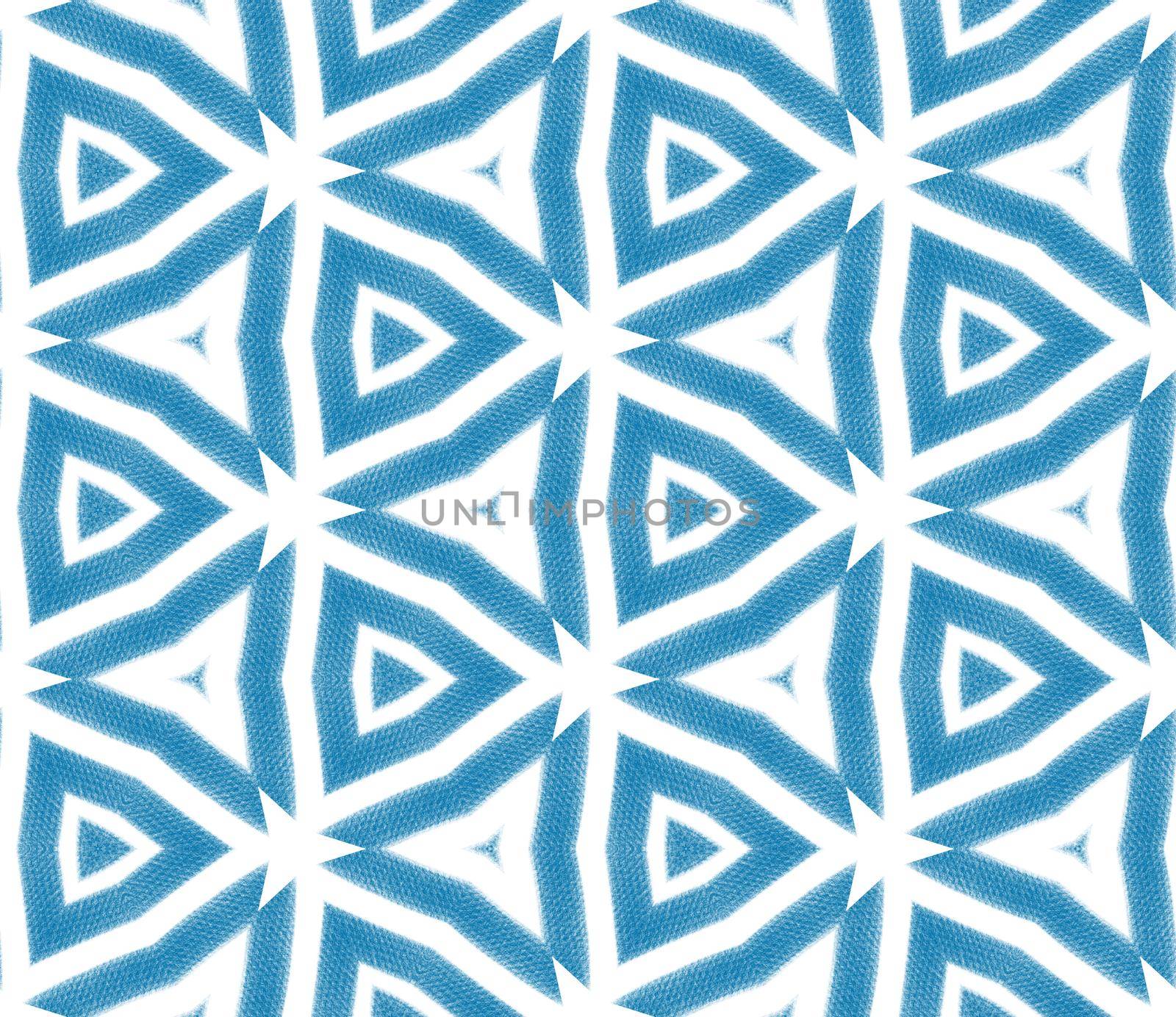 Medallion seamless pattern. Blue symmetrical by beginagain