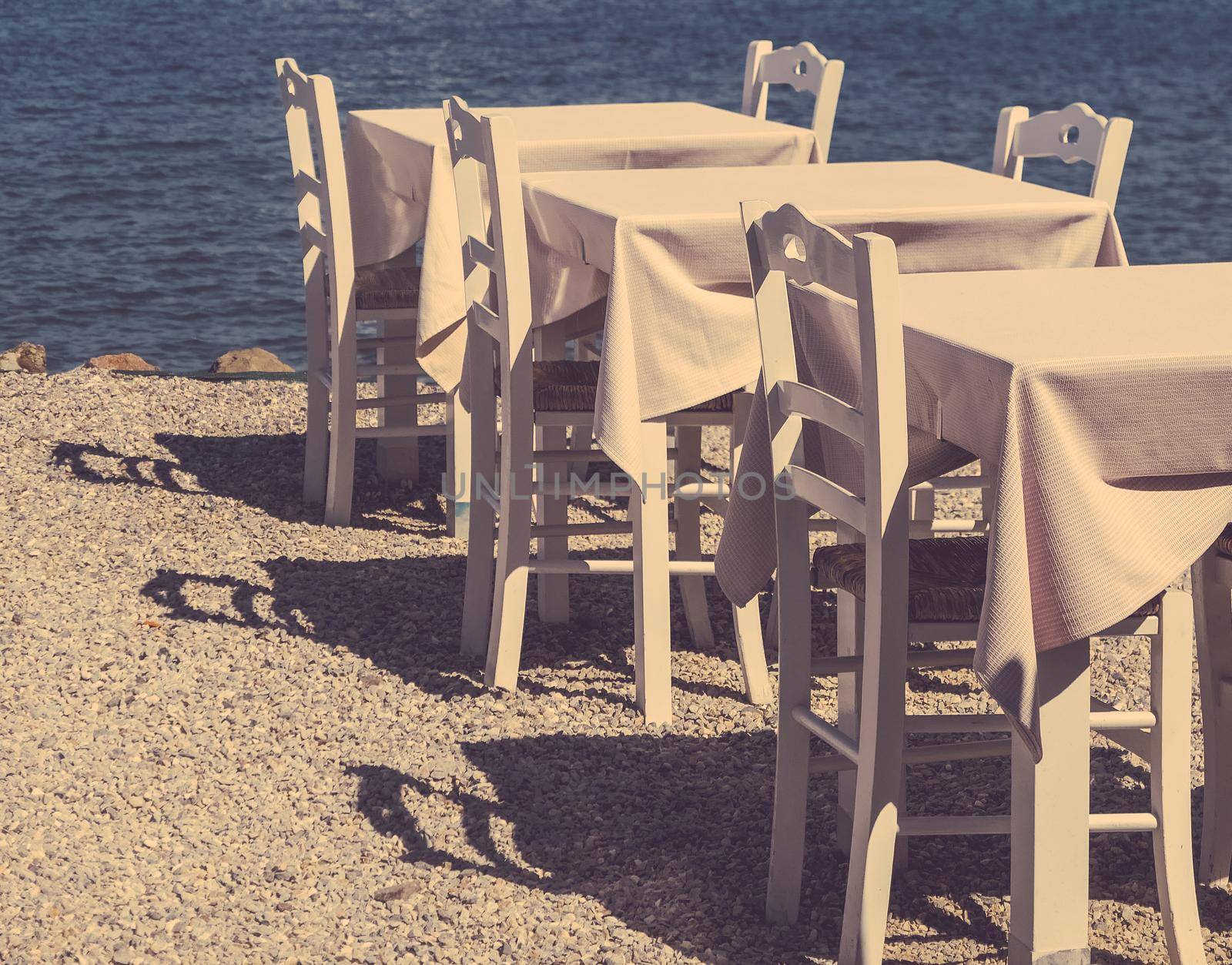 Restaurant by the sea, Mediterranean vacation by Anneleven