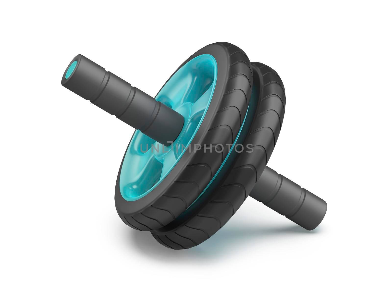 Ab roller wheel on white background