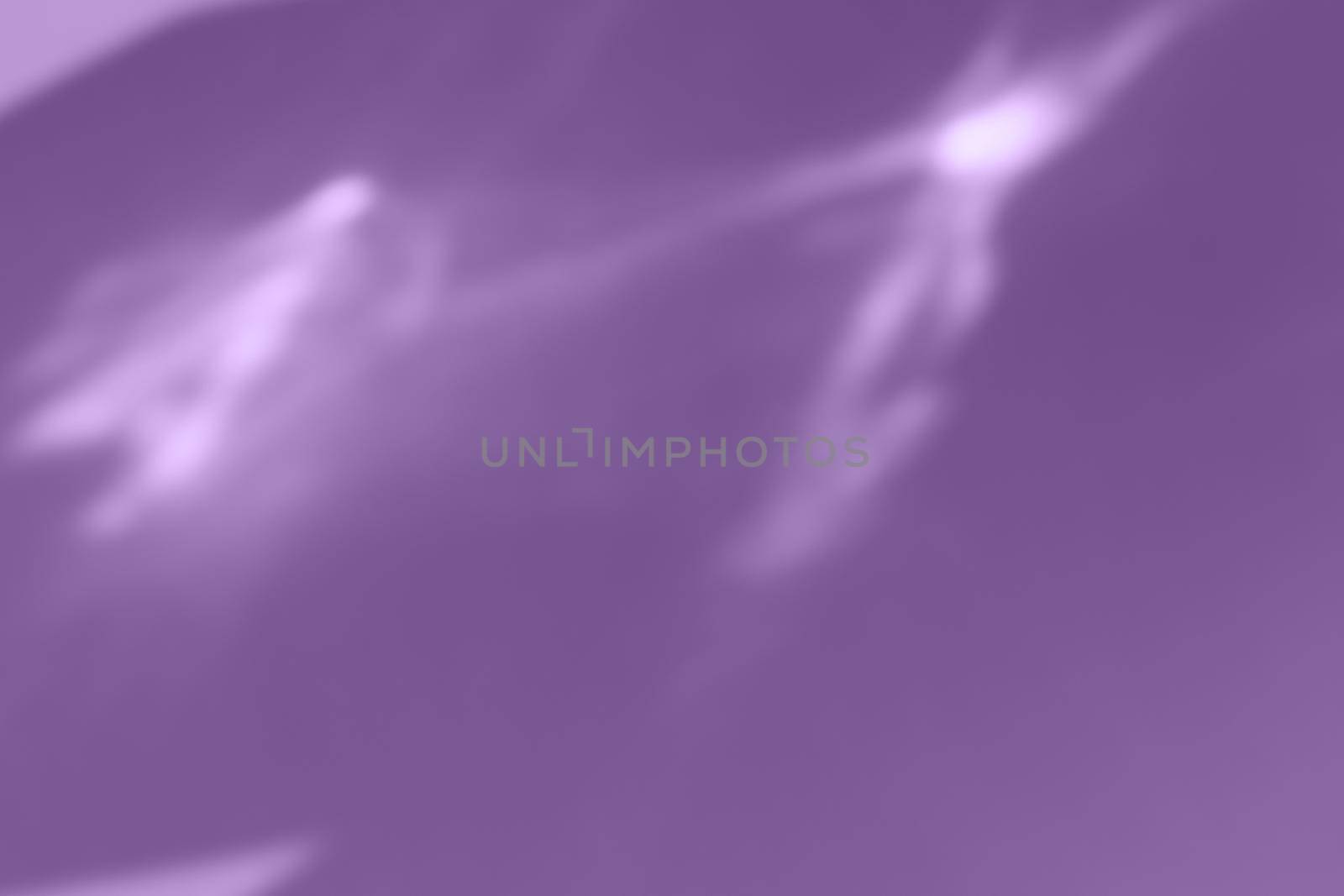 Caustic effect light refraction on lilac wall overlay photo mockup, blurred sun rays refracting through glass prism with shadow. Abstract natural light refraction silhouette on water surface. by photolime