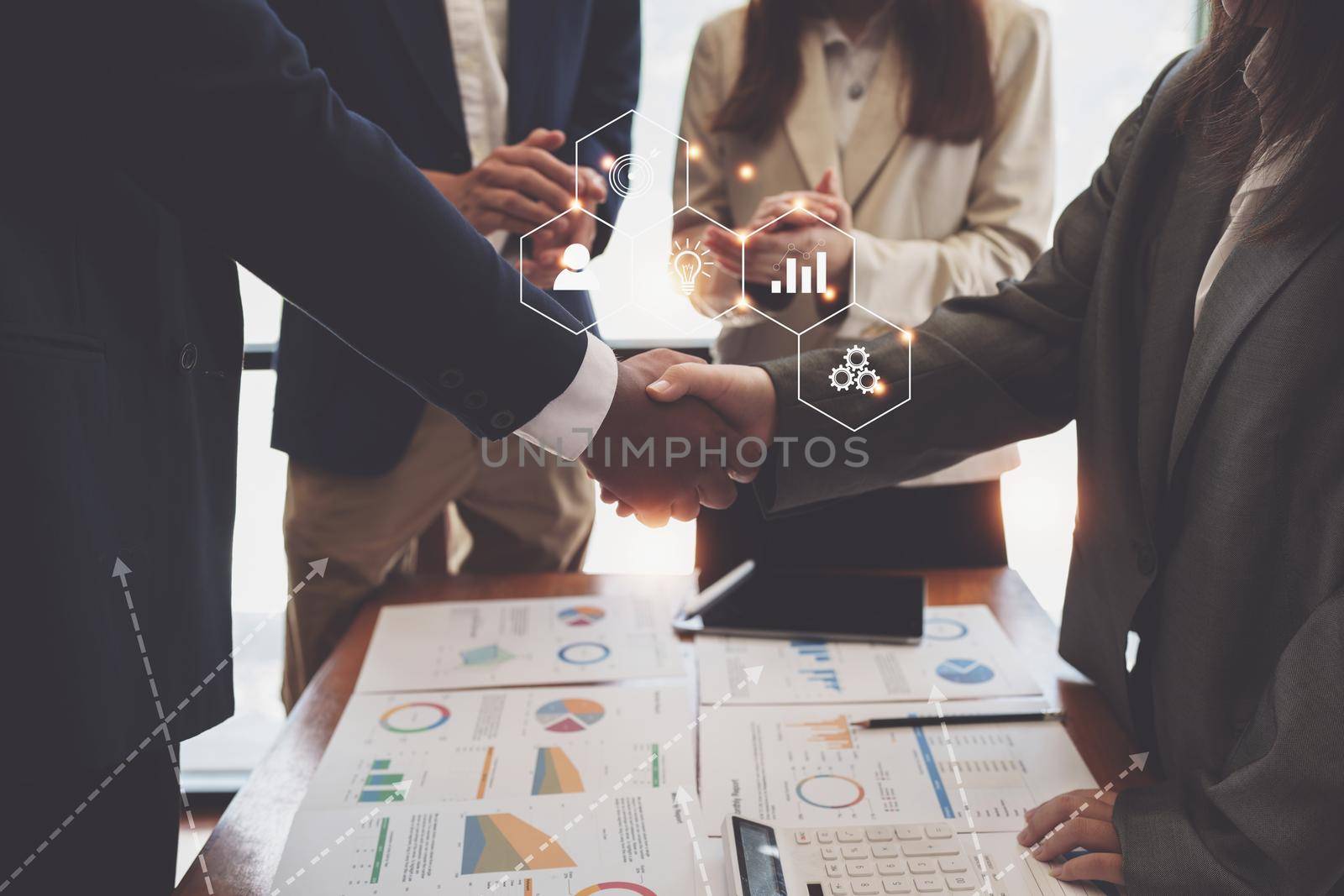 Business partnership meeting concept. Image businessmans handshake.