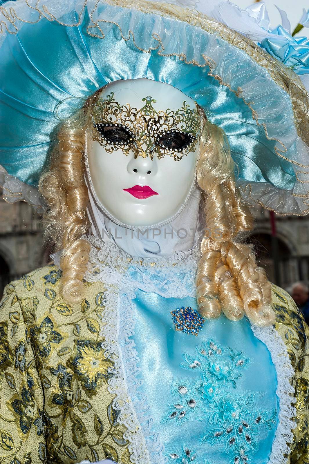 VENICE, ITALY - Febrary 7 2018: The masks of the Venice carnival 2018