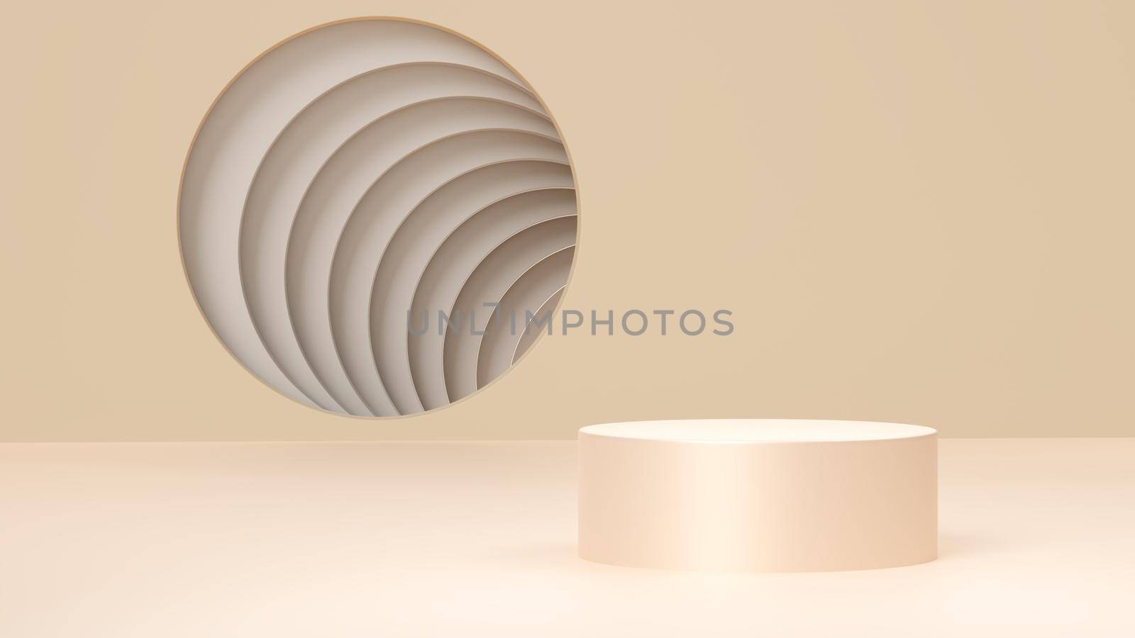 3D rendering of a Mock up podium for product presentation, abstract minimal concept, Showcase, geometric background, Product Presentation, can be used for commercial advertising