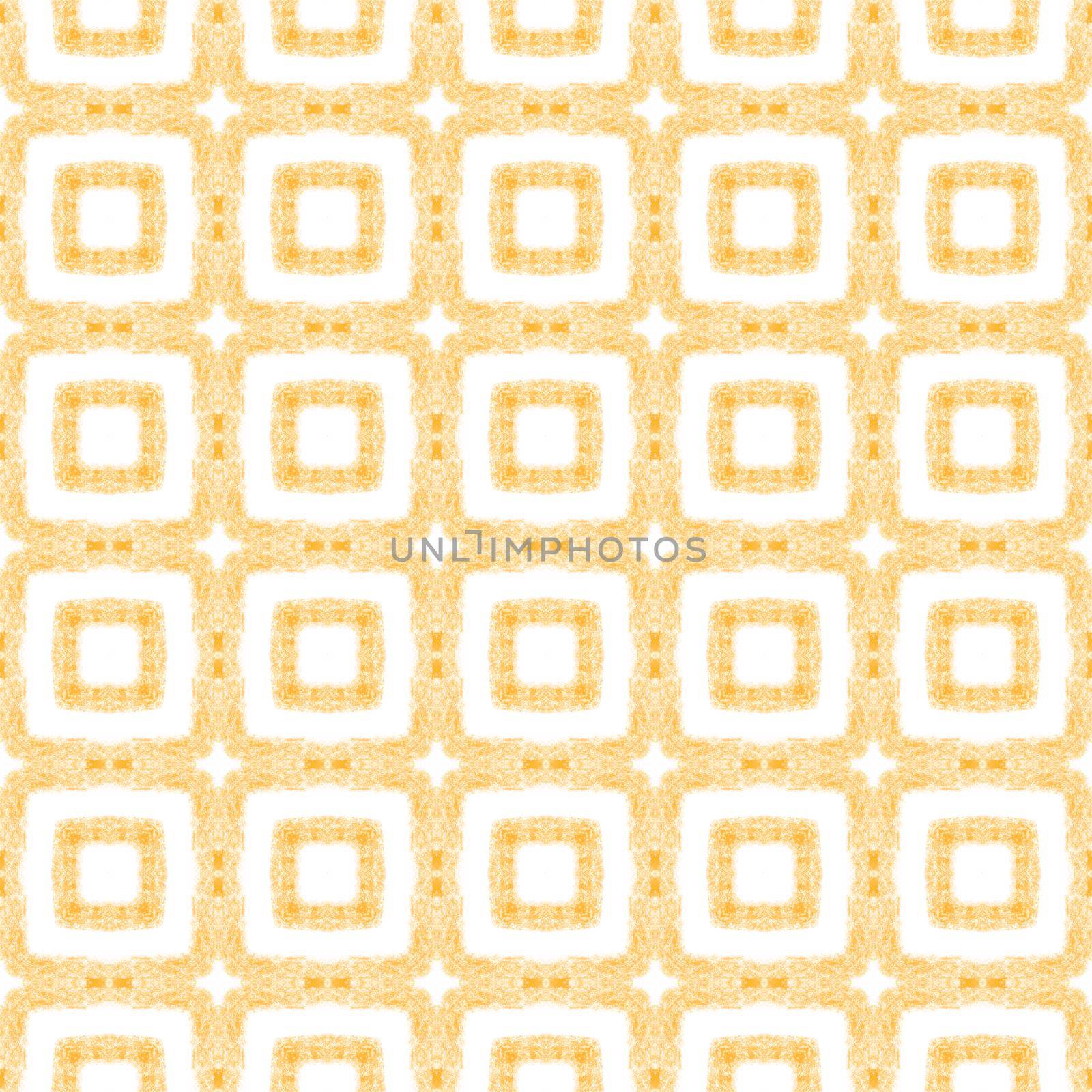 Textured stripes pattern. Yellow symmetrical kaleidoscope background. Textile ready juicy print, swimwear fabric, wallpaper, wrapping. Trendy textured stripes design.