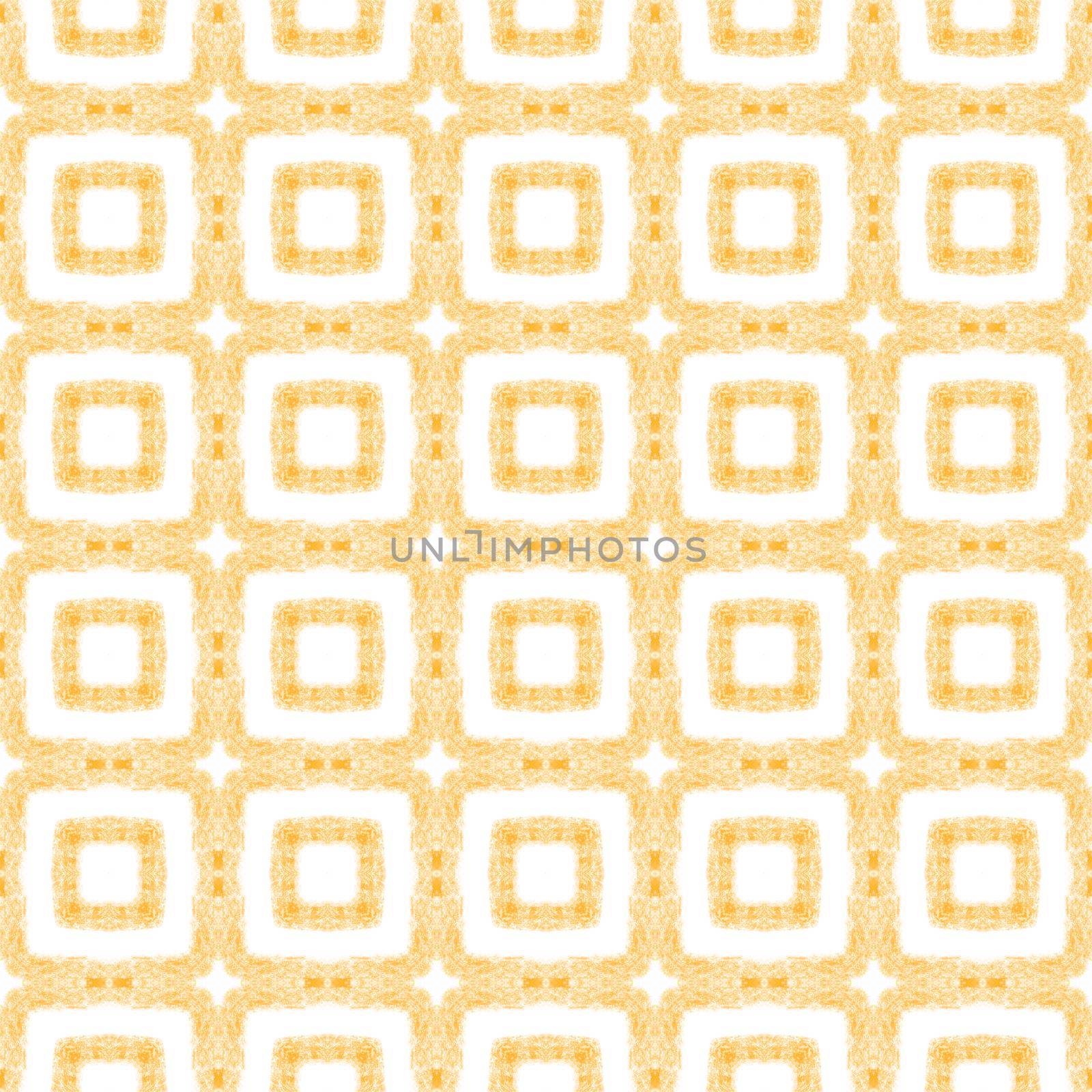 Textured stripes pattern. Yellow symmetrical kaleidoscope background. Textile ready juicy print, swimwear fabric, wallpaper, wrapping. Trendy textured stripes design.