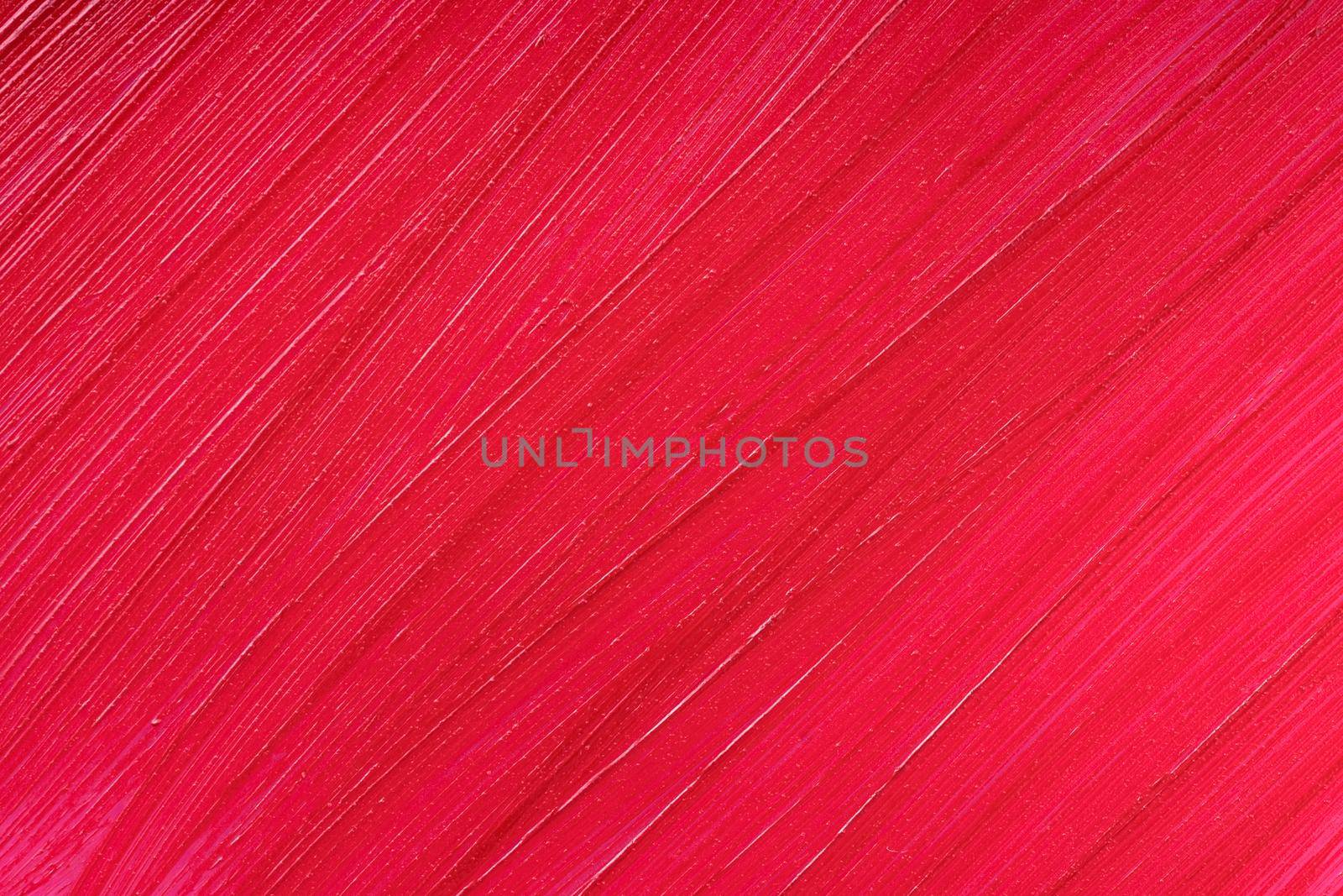 Red lipstick smear smudge sample texture background. Beauty product lop gloss closeup. Liquid beauty cream close up. by photolime