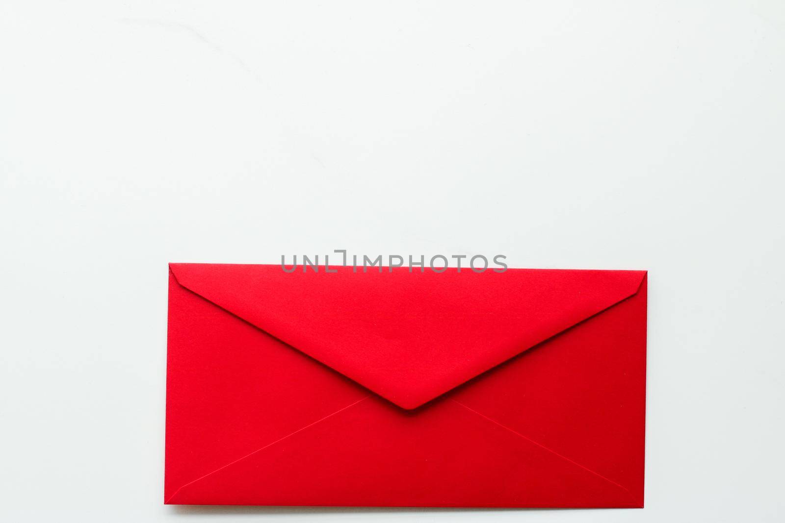 Communication, newsletter and business concept - Envelopes on marble background, message