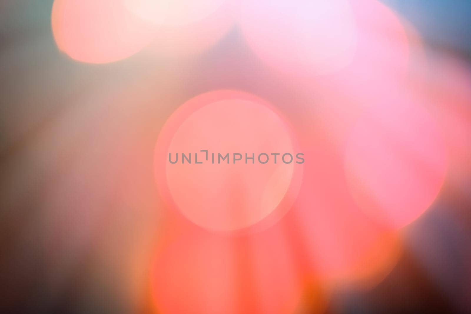 Colourful lights bokeh - abstract background, defocused overlay, bright colours concept