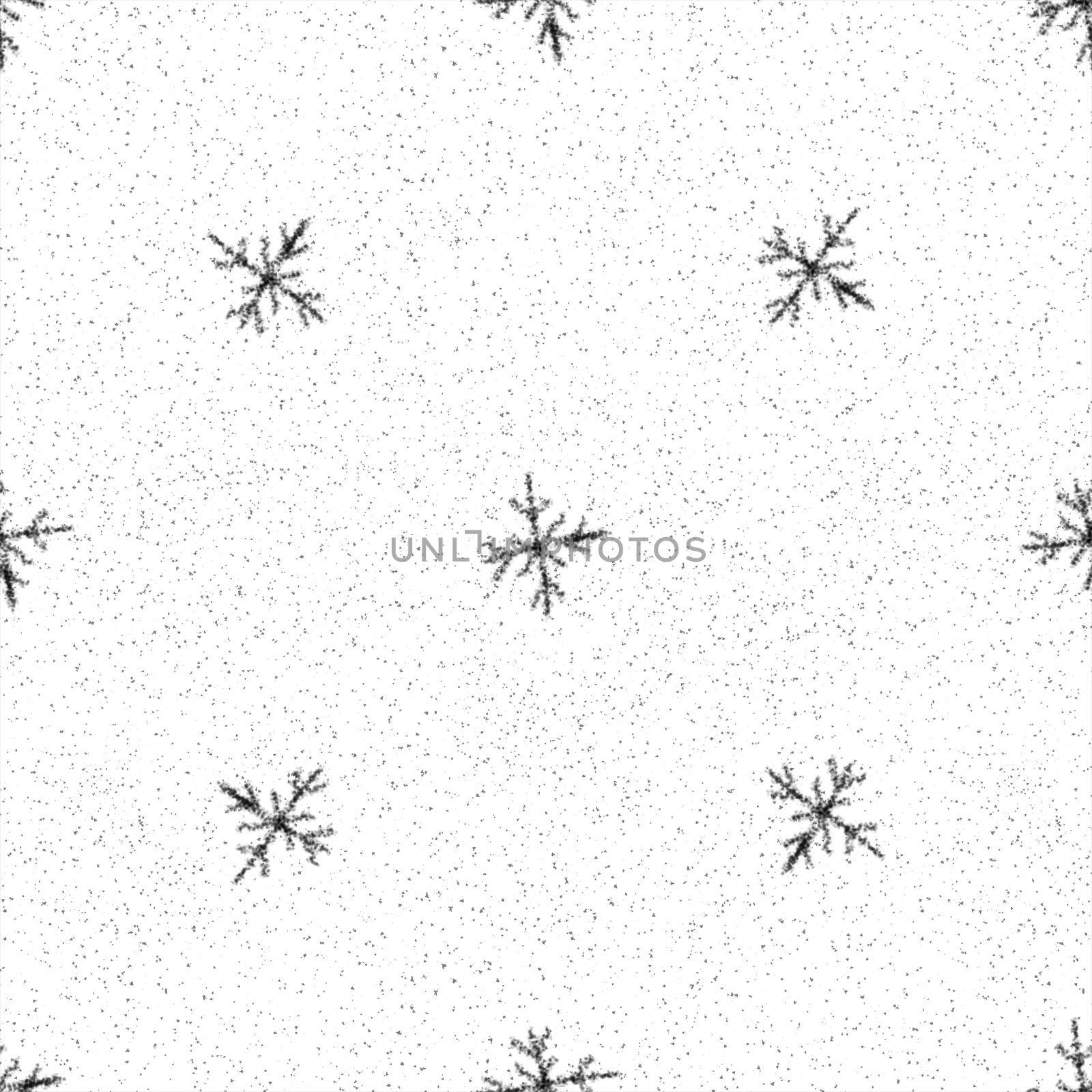 Hand Drawn Snowflakes Christmas Seamless Pattern. Subtle Flying Snow Flakes on chalk snowflakes Background. Amusing chalk handdrawn snow overlay. Curious holiday season decoration.