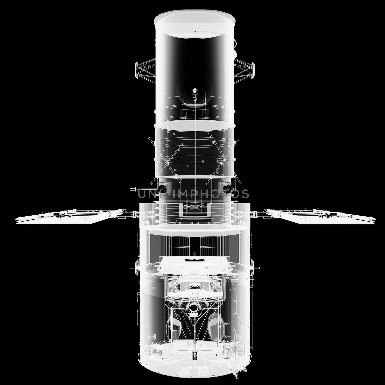 The Hubble Space Telescope. X-Ray render by cherezoff