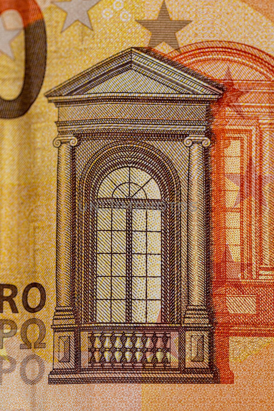 detail of the 50 euro banknote by carfedeph