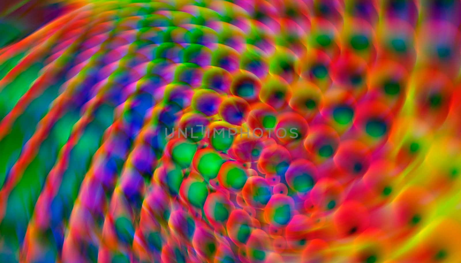 Abstract background with colorful bubbles.