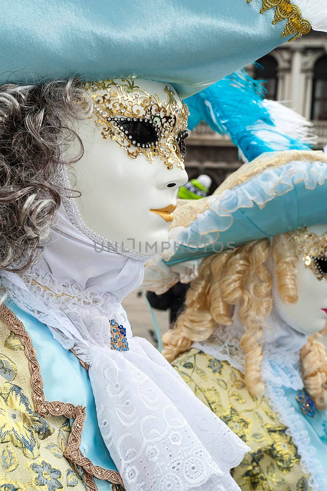 VENICE, ITALY - Febrary 7 2018: The masks of the Venice carnival 2018