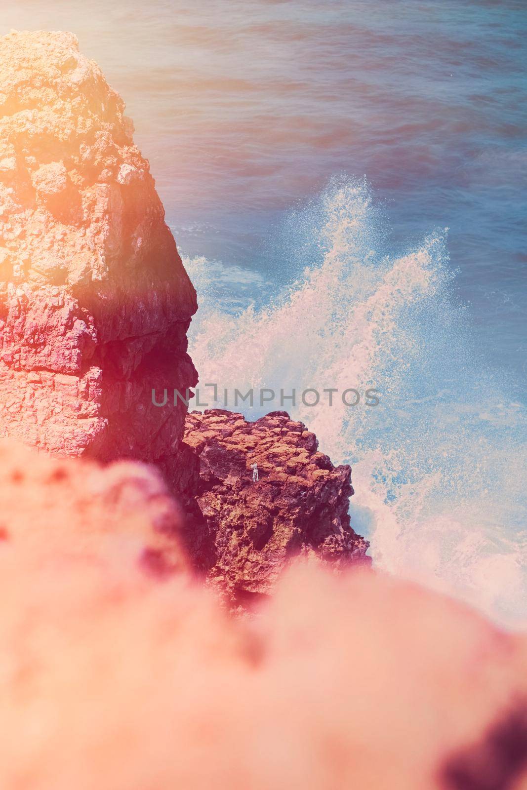 Coastal art print, holiday destination and travel concept - Dreamy ocean coast in summer