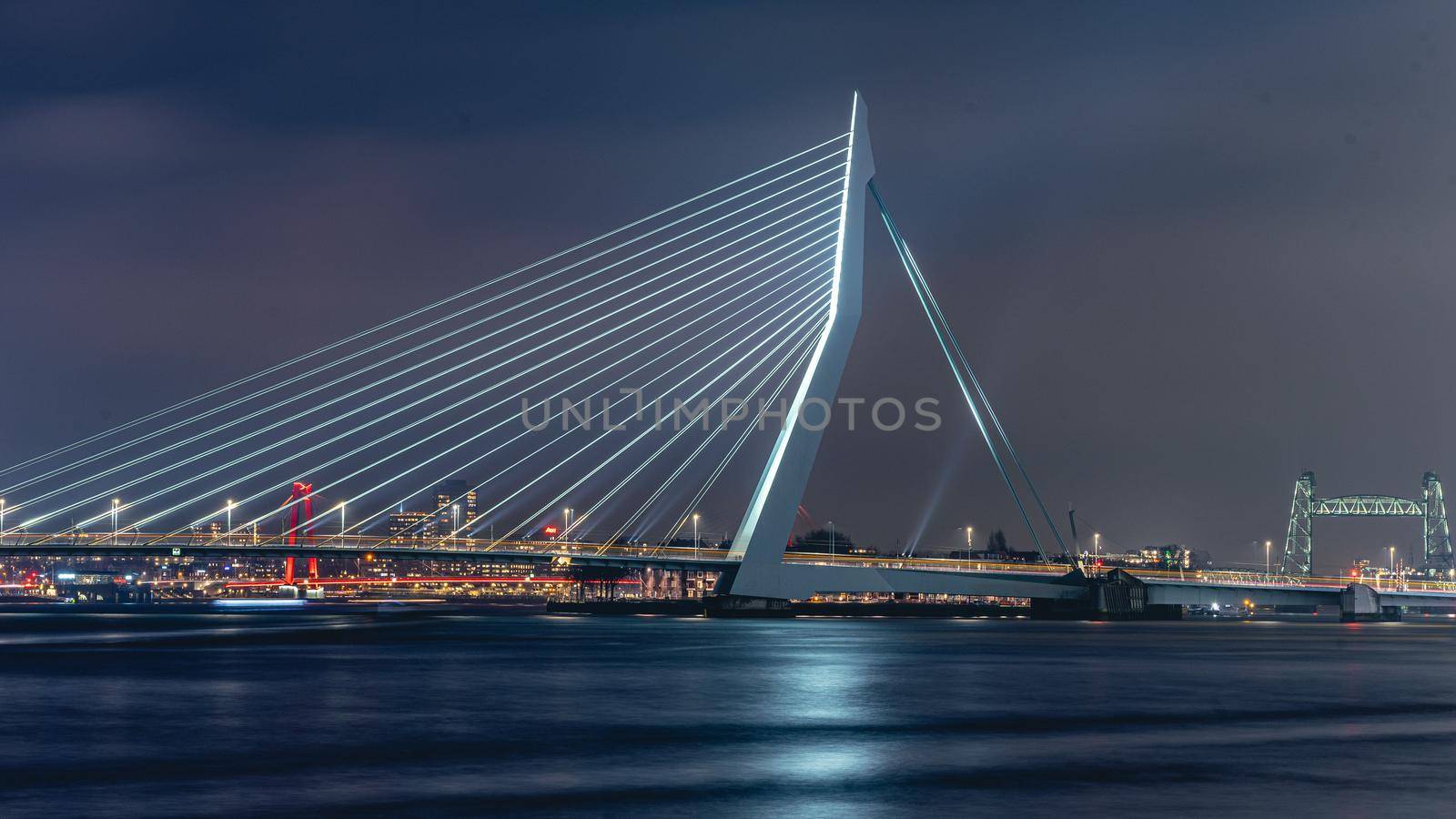 skyline of Rotterdam on 11 January 2022.