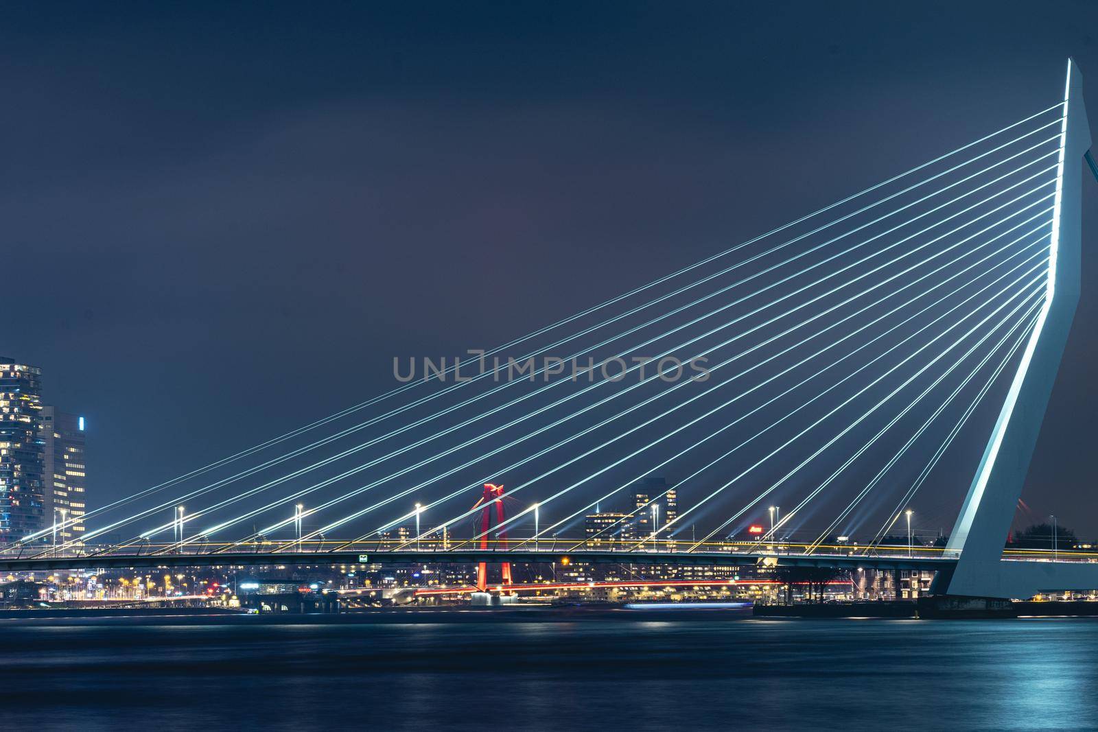skyline of Rotterdam on 11 January 2022.