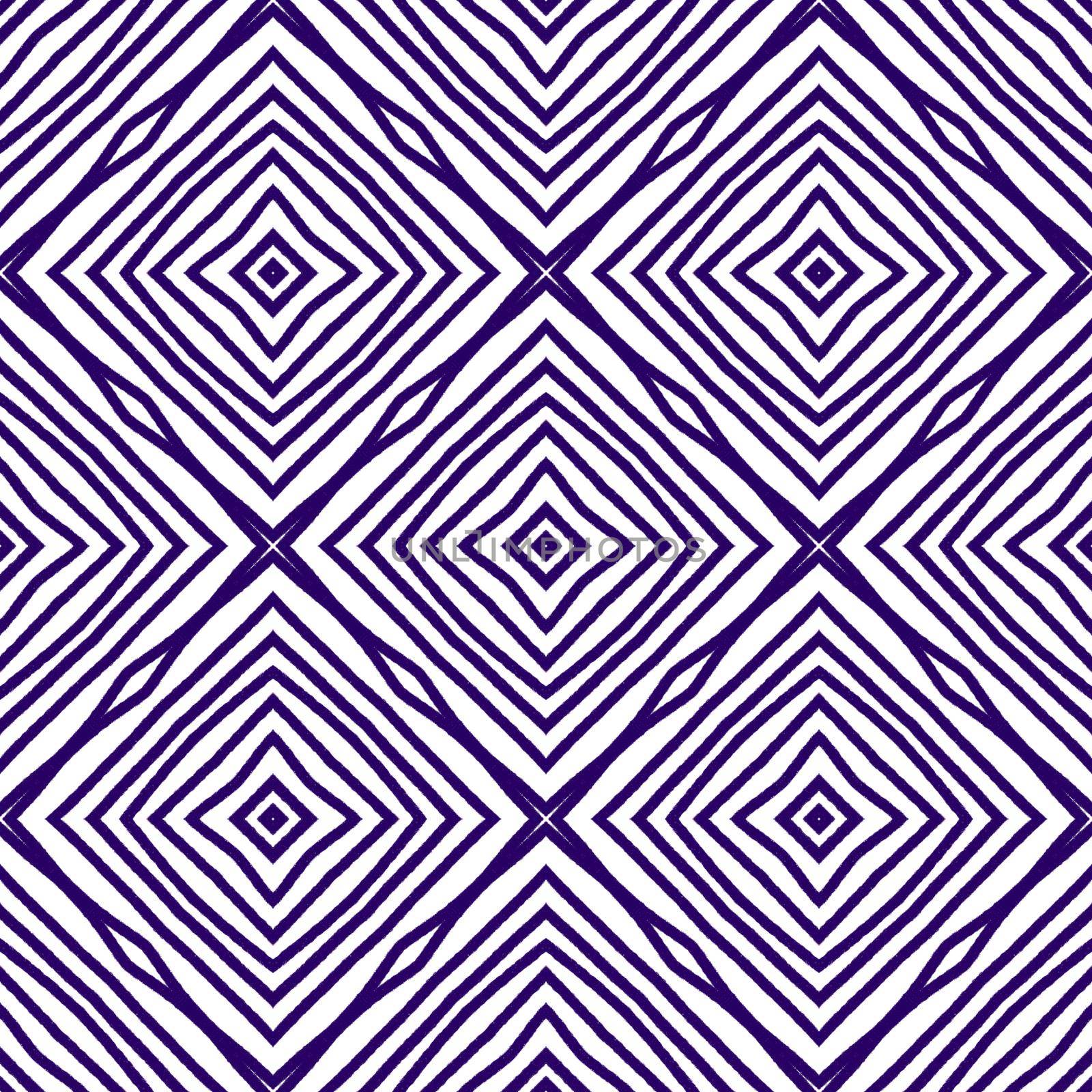 Arabesque hand drawn pattern. Purple symmetrical by beginagain