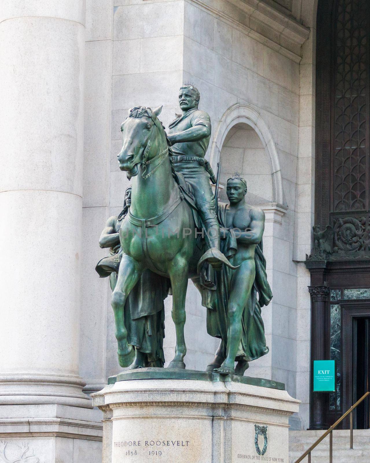 Theodore Roosevelt equestrian monument at the Museum of Natural History in New York City by Mariakray