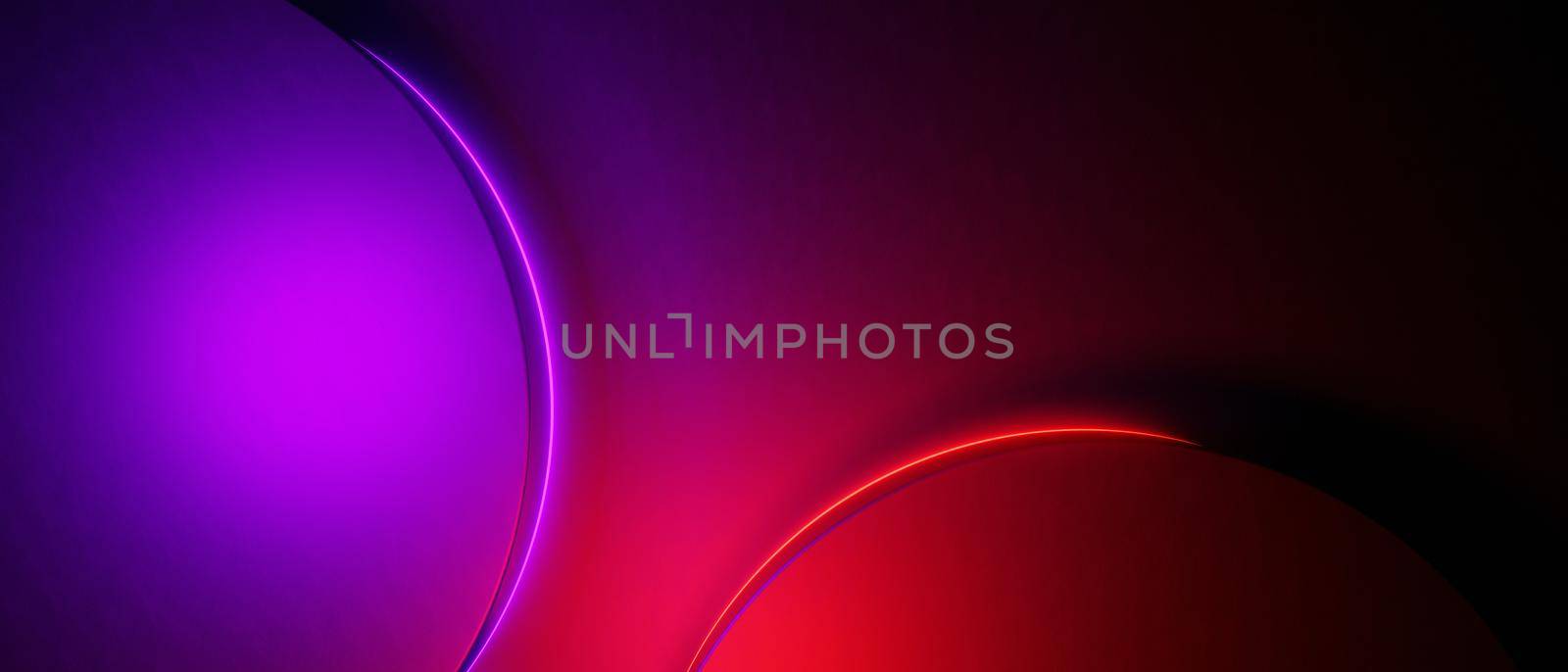 Violet and Red Combination Dynamic Circle Shape Abstract Minimal Background with Purple and Red Light Smooth Texture. 3D render  Illustration