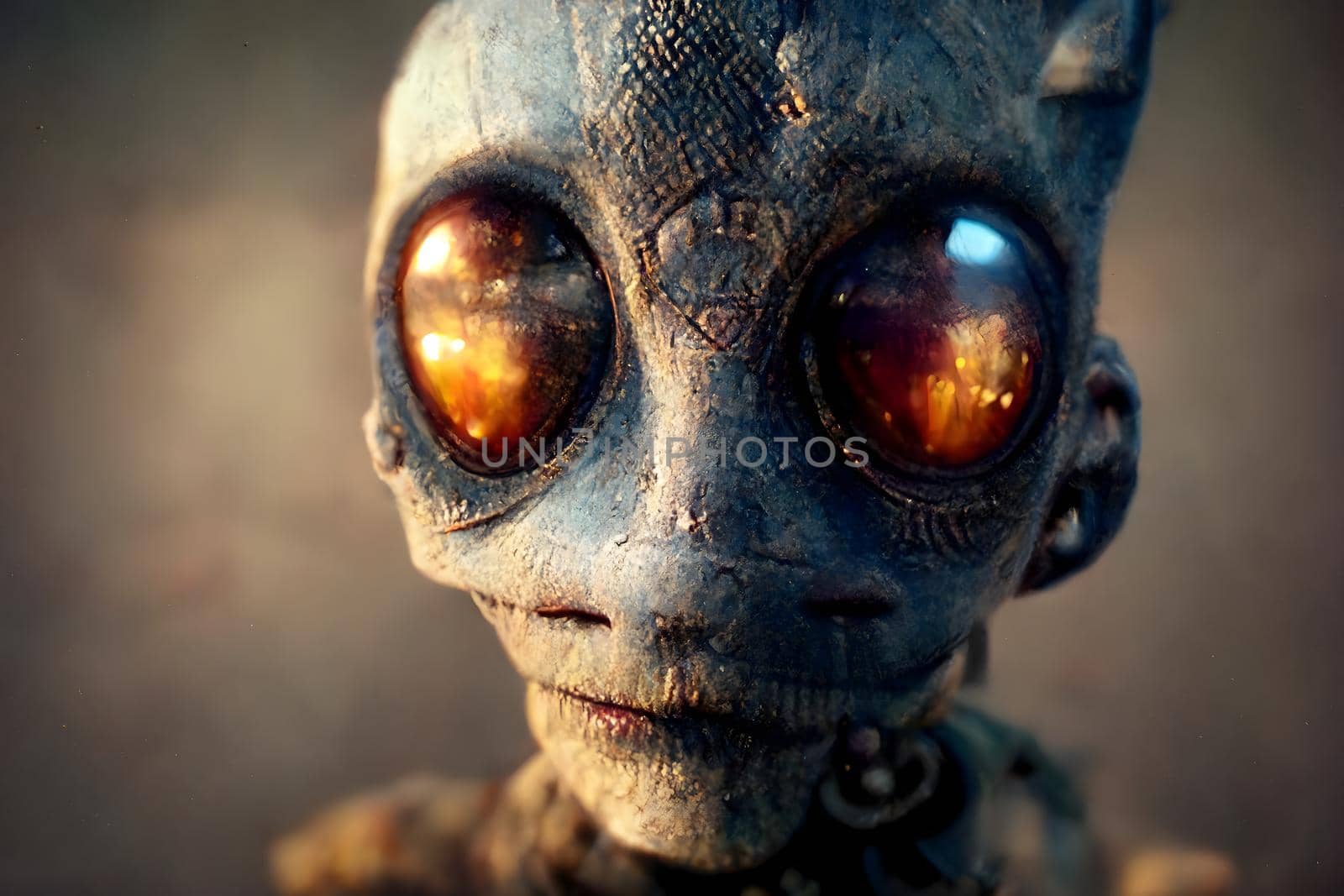 humanoid alien portrait, neural network generated art by z1b