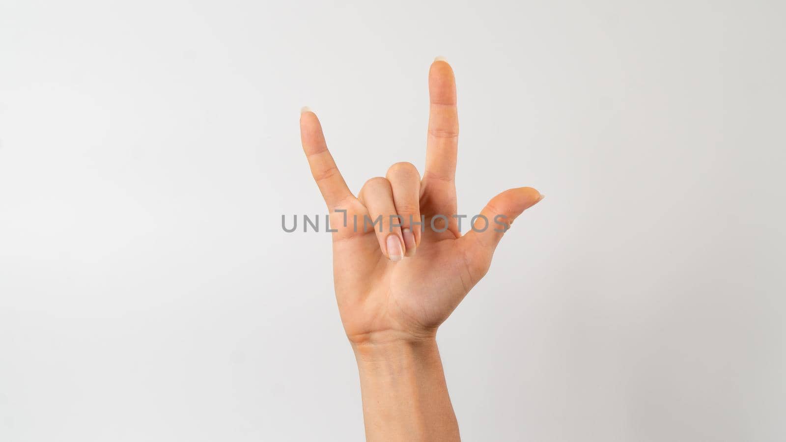 sign language of the deaf and dumb, phrase - i love you by voktybre