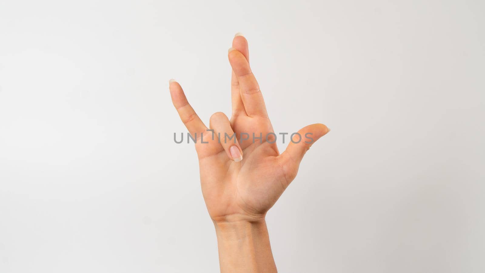 sign language of the deaf and dumb, phrase - i really love you. High quality photo