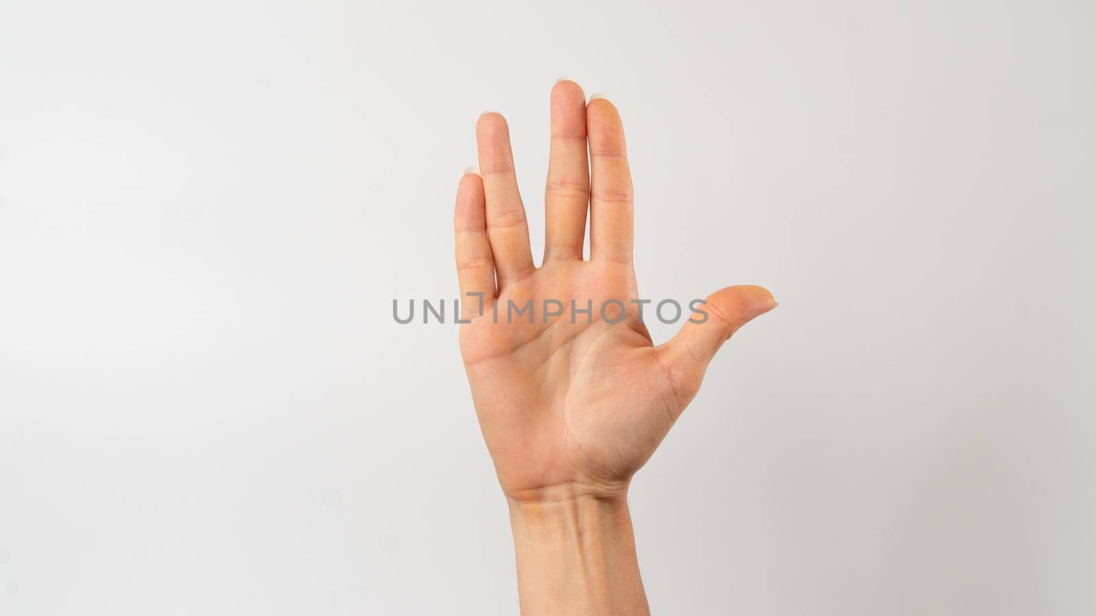 sign language of the deaf and dumb, phrase - vulcan salute, life long and prosper by voktybre