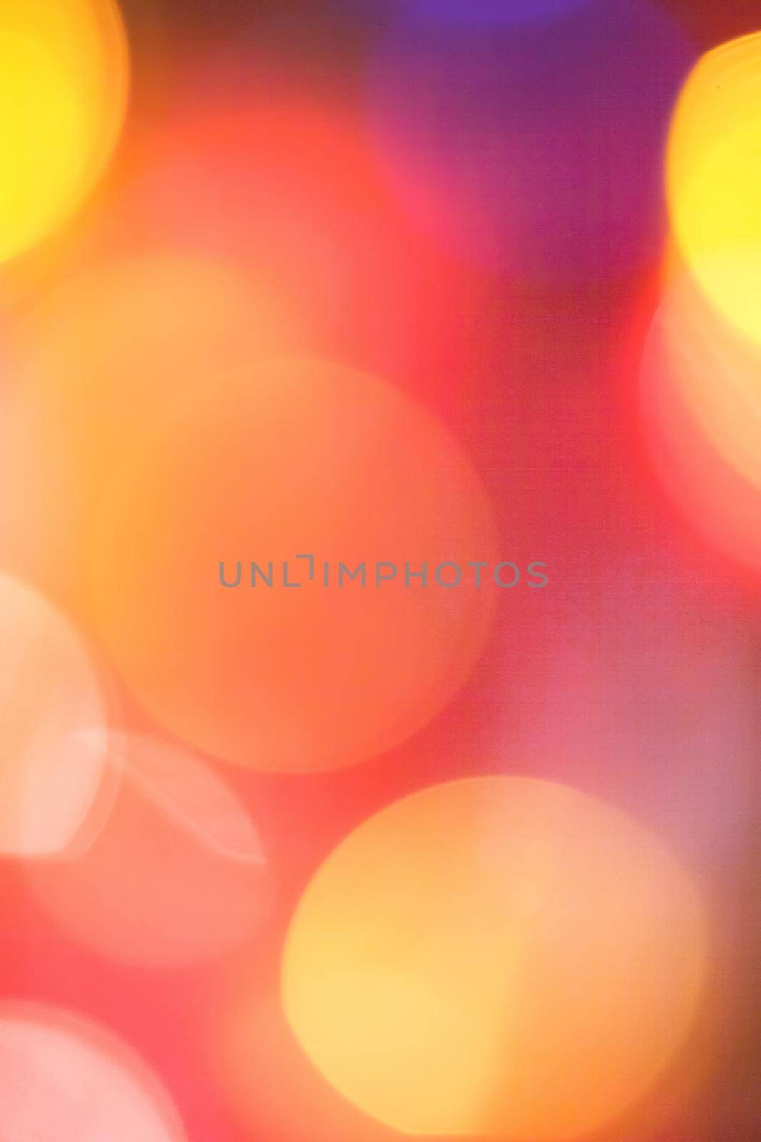 Colourful lights bokeh - abstract background, defocused overlay, bright colours concept