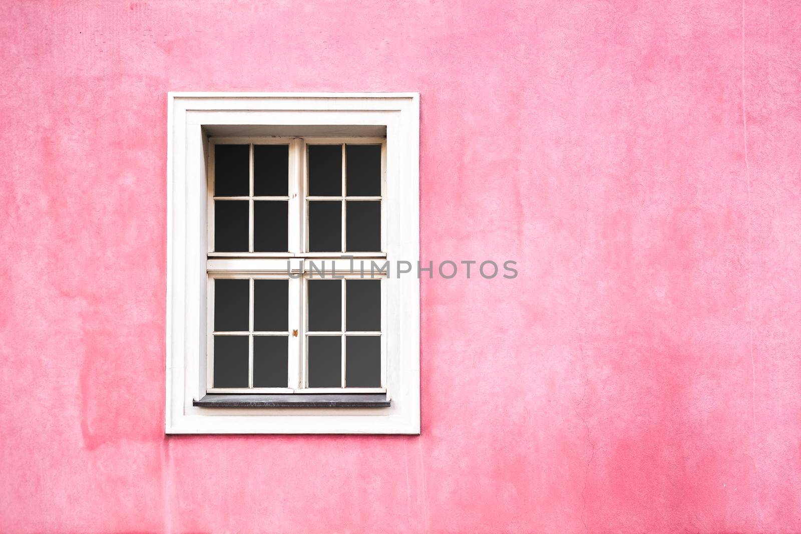 Renaissance style window on pink wall color by Syvanych