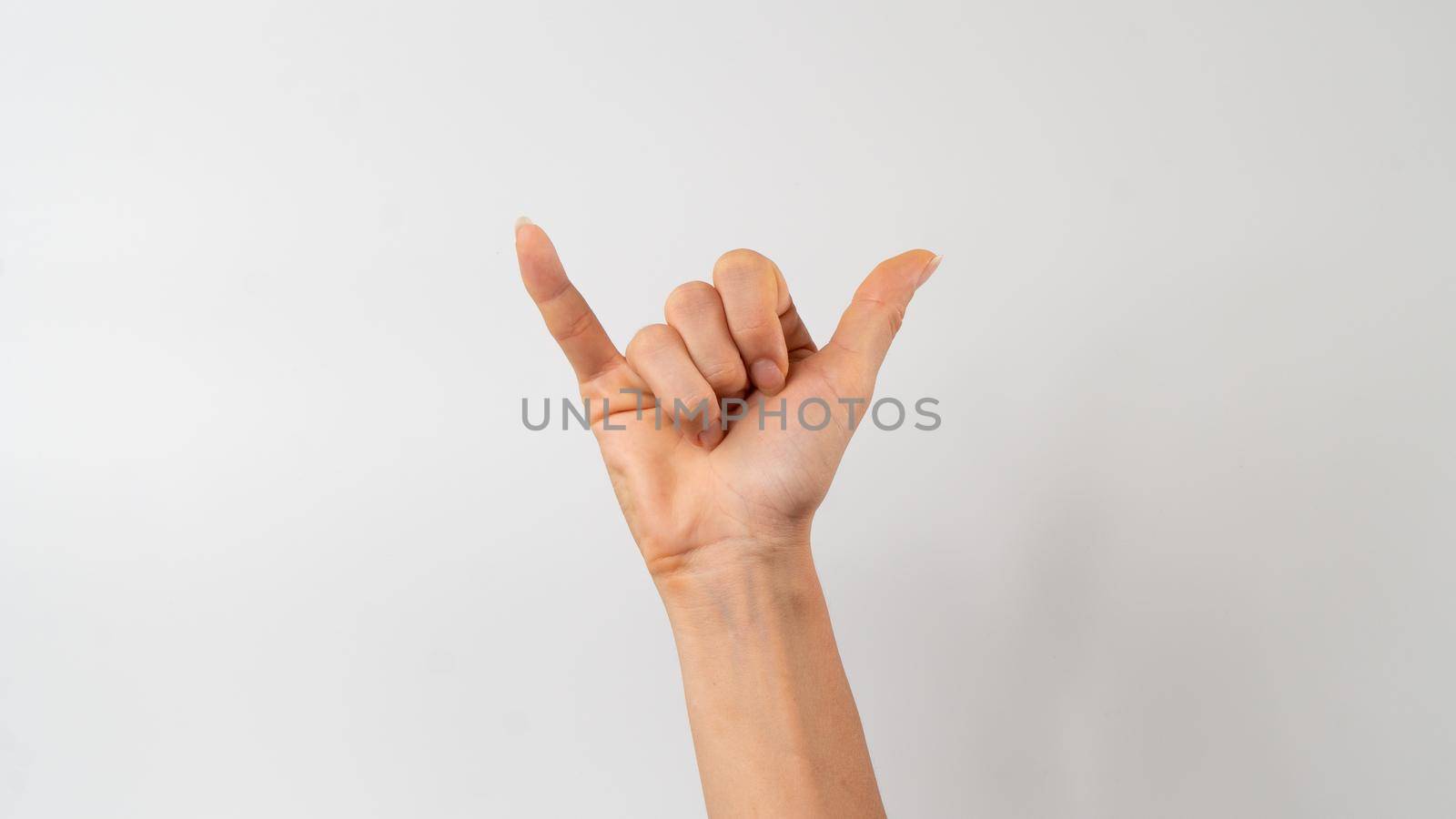 Sign language of the deaf and dumb people, English letter y by voktybre