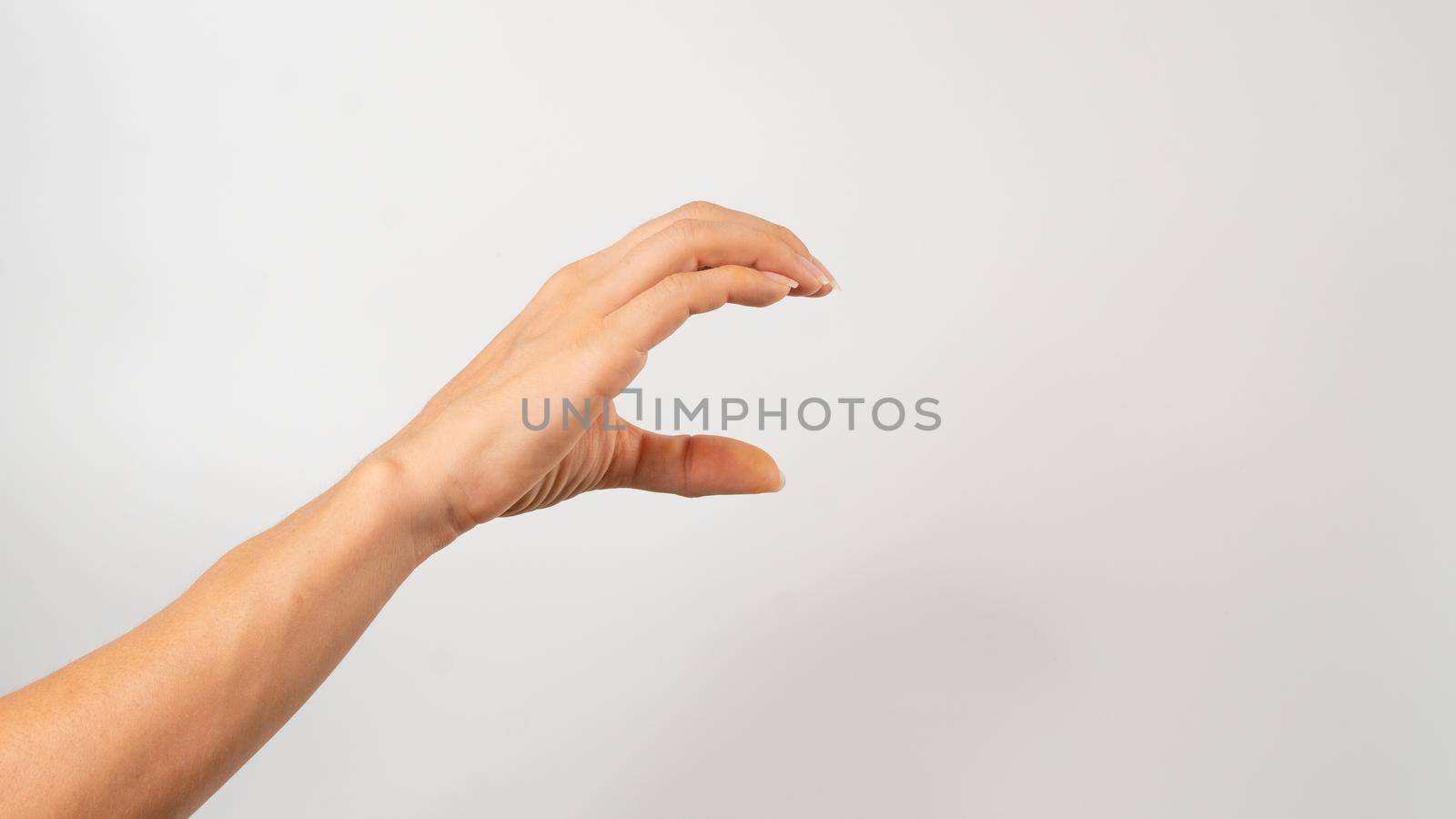 Sign language of the deaf and dumb people, English letter c. High quality photo