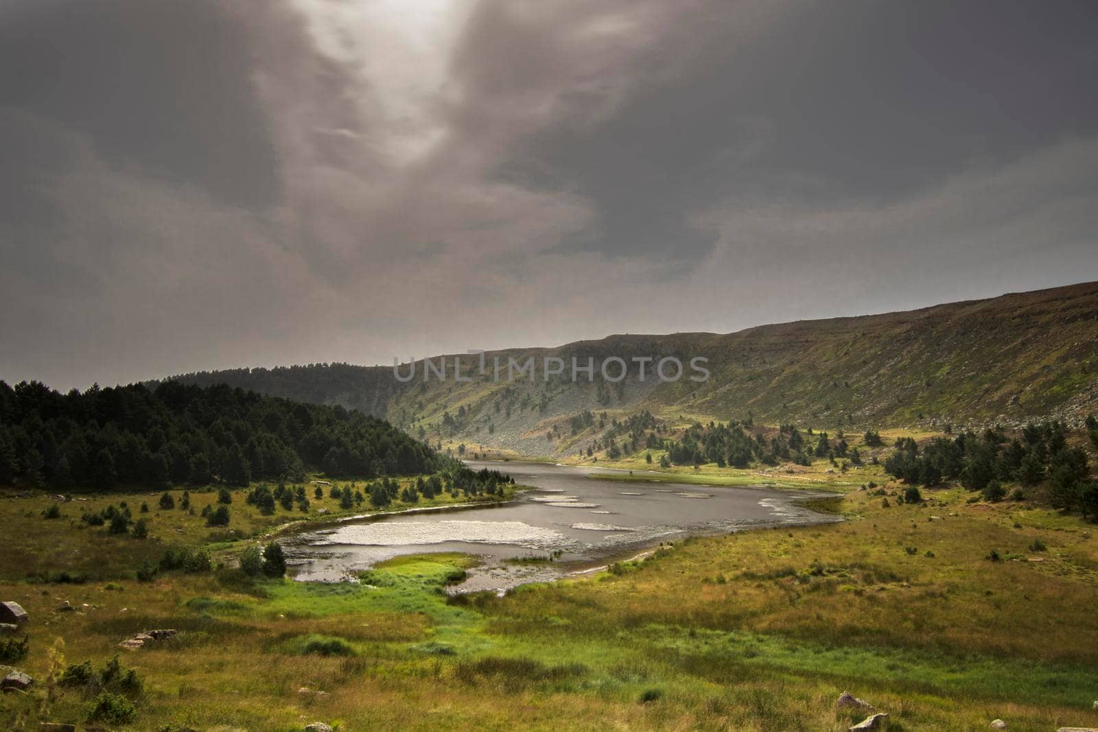 Lake in Lagunas de Neila in Burgos province in Spain