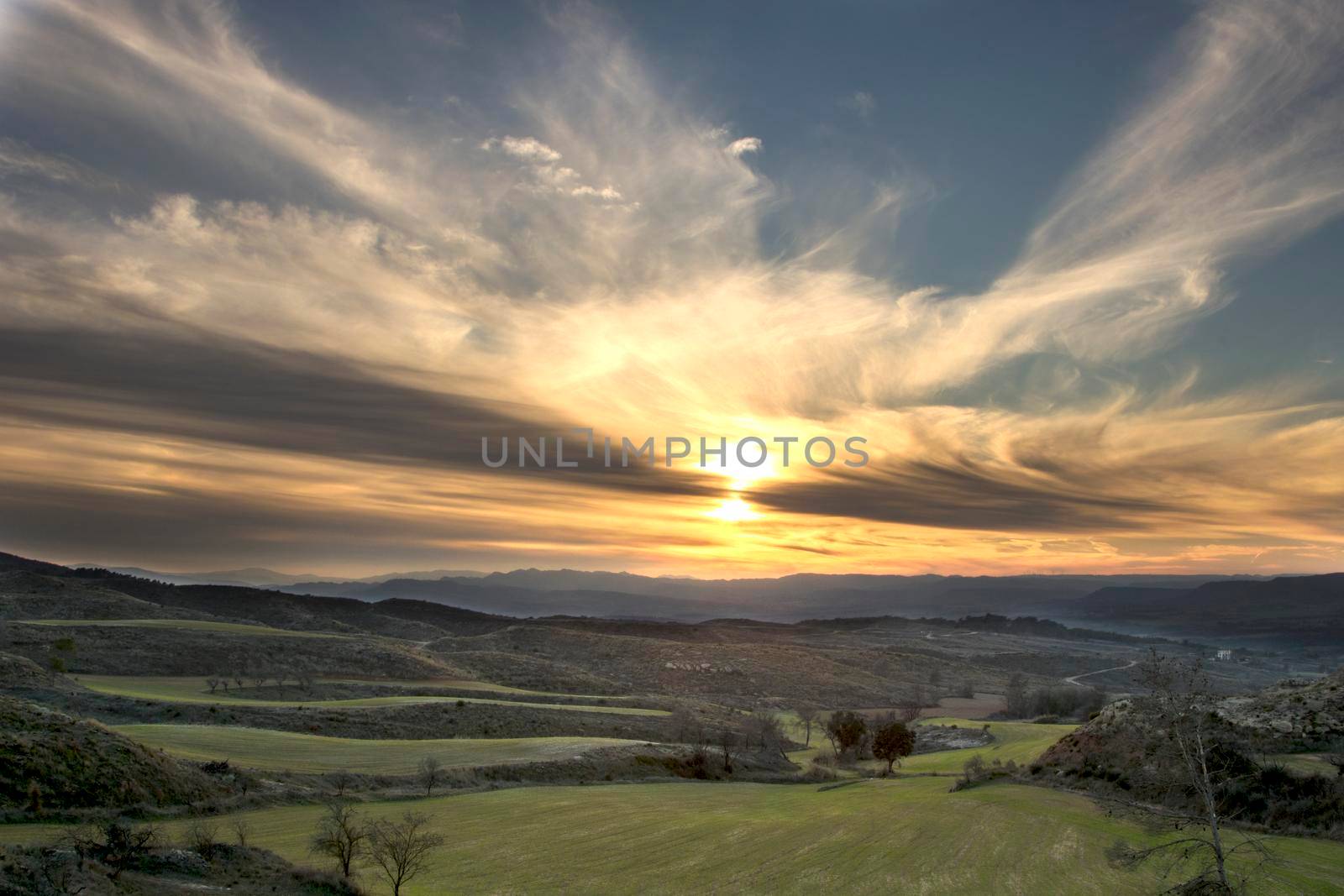 Sunset orange landscape by ValentimePix