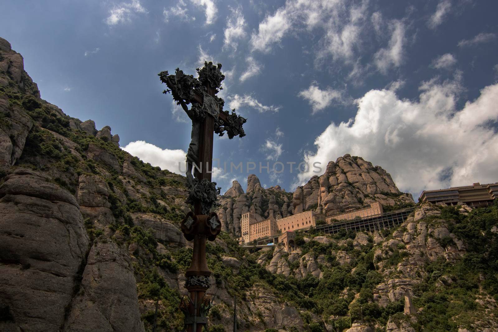 Montserrat monastery in a landscape view by ValentimePix