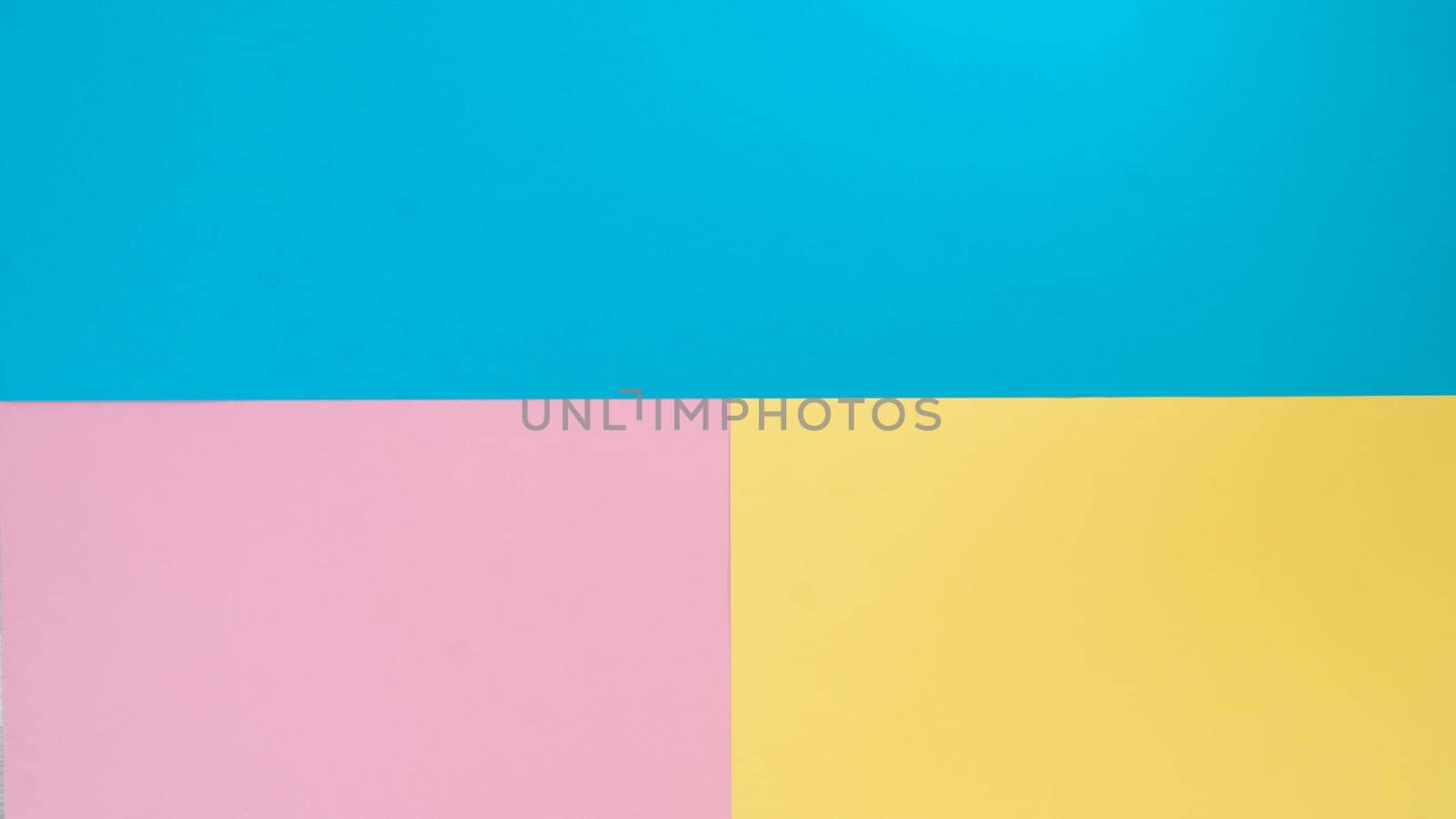 Background three colors of paper - blue, yellow, pink by voktybre