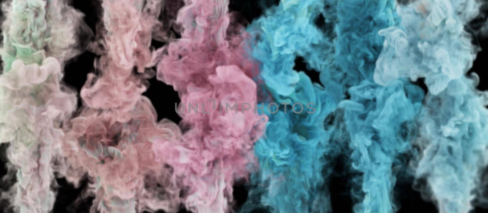 Magic pastel color puffs of smoke. 3D render abstract background by Xeniasnowstorm